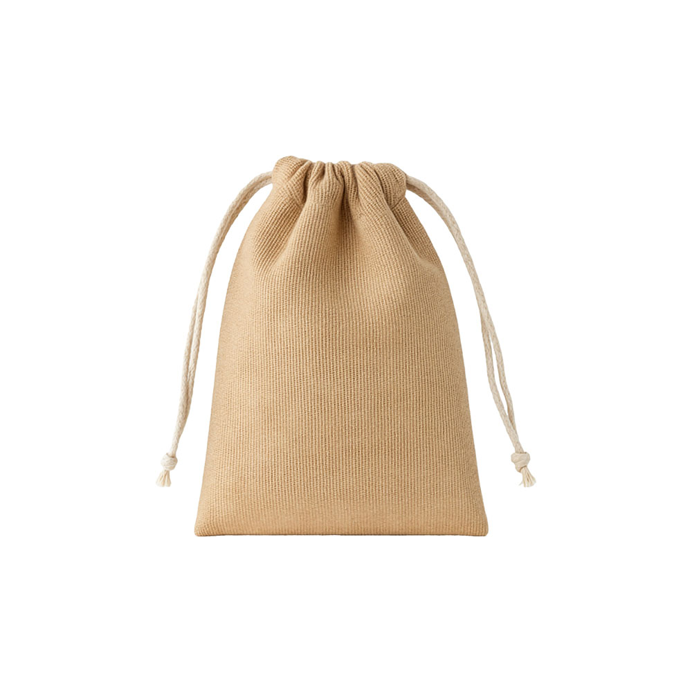 Juco gift bag 250 g/m2. Reclosable thanks to its double drawstring Natural