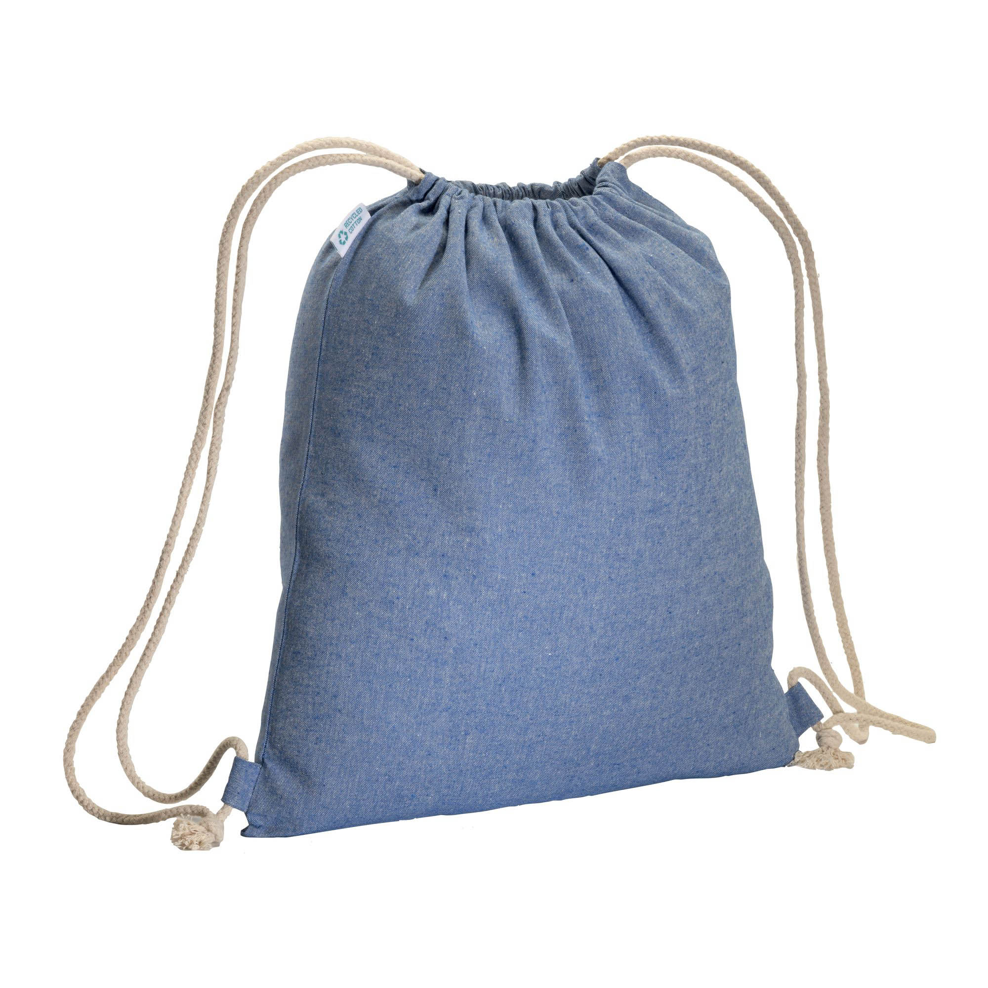 180 g/m2 recycled cotton backpack, with drawstring closure Royal