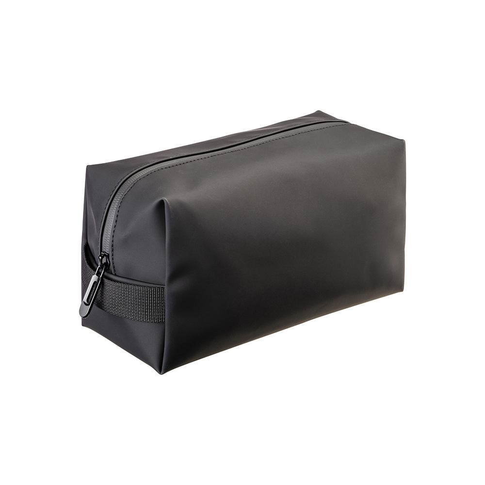 Waterproof beauty case in Soft PU water resistant with side handle Black