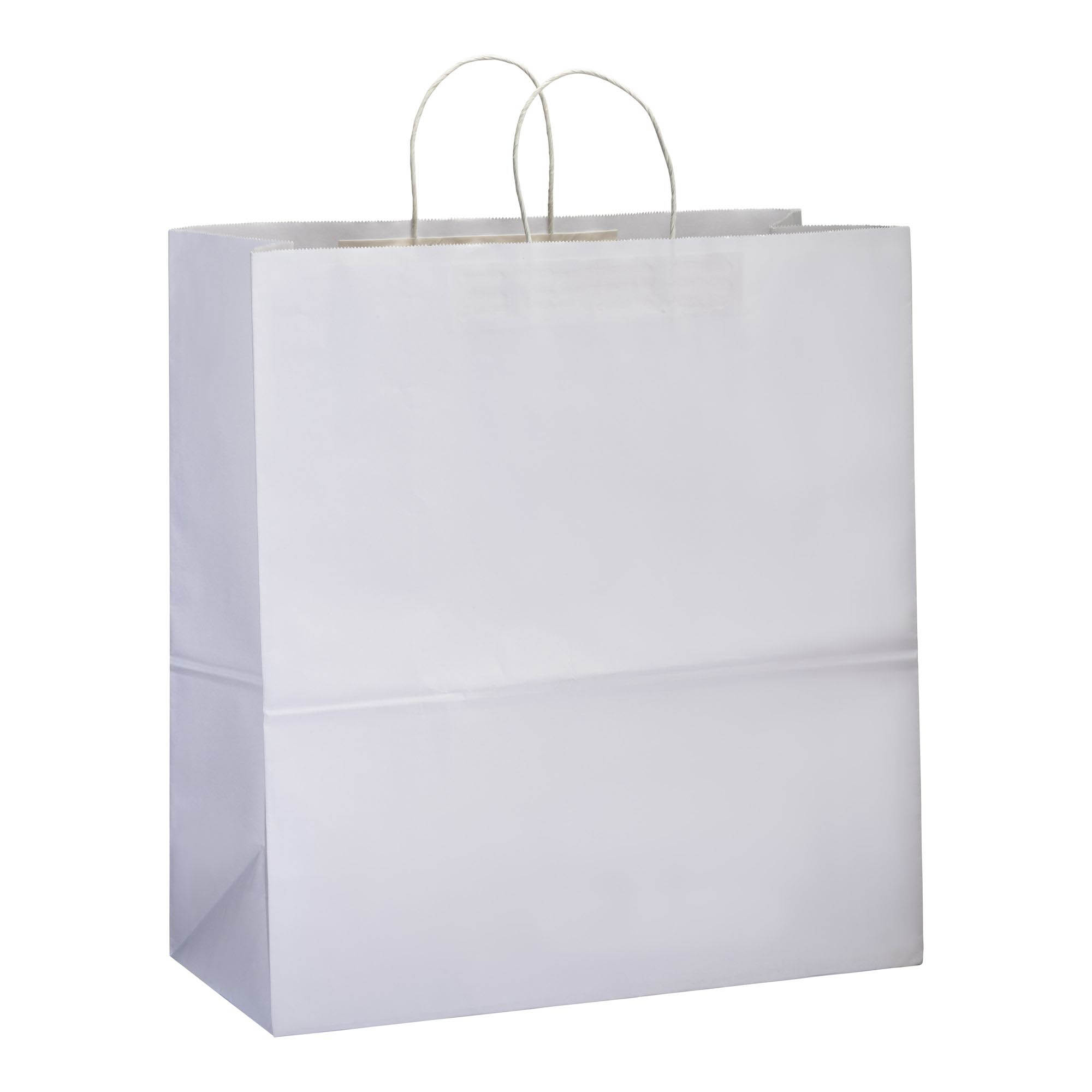 100 gr/m2 paper shopping bag with guesset White
