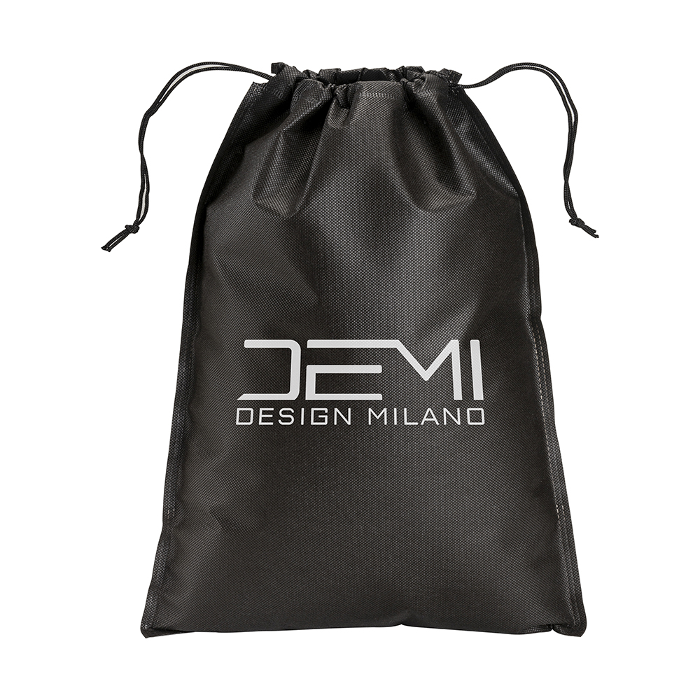 80 g/m2 not woven bag with strings, 50 x 75 cm Black