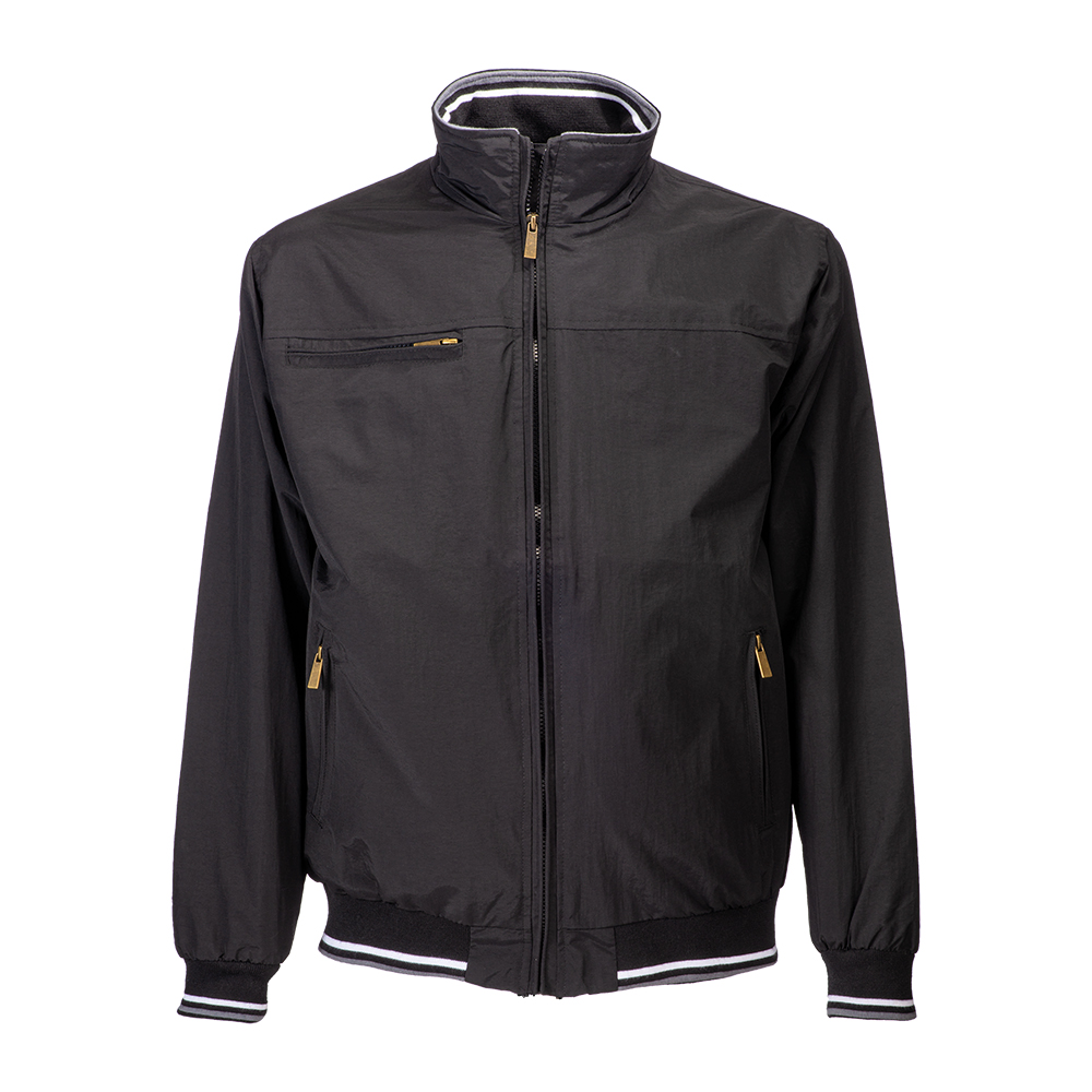 Nylon taslon jacket with mesh lining and 5 pockets. Sizes: S/M/L/XL/XXL Black L