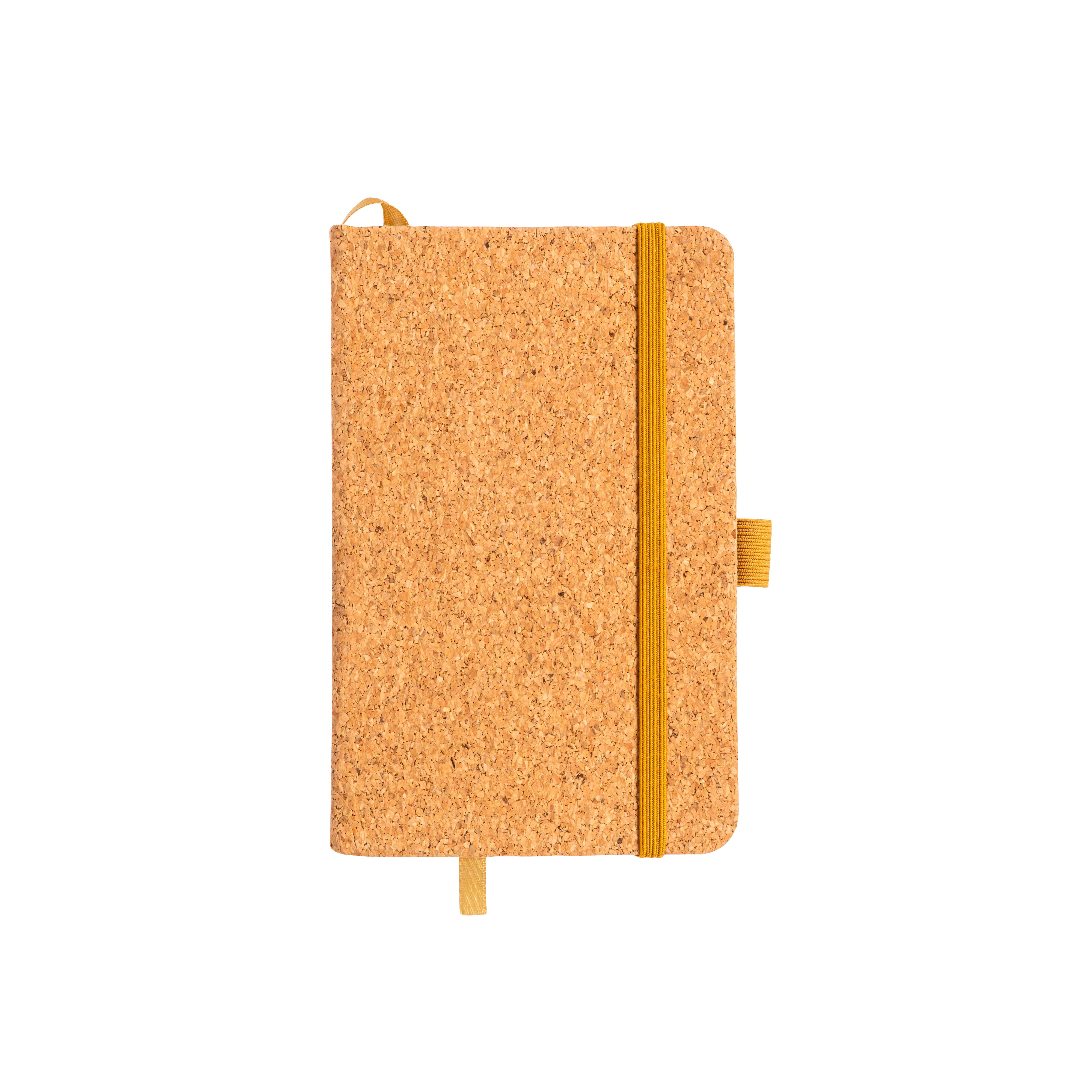 Cork notebook, lined sheets 80 pages. from 70 gr. in ivory color. Natural