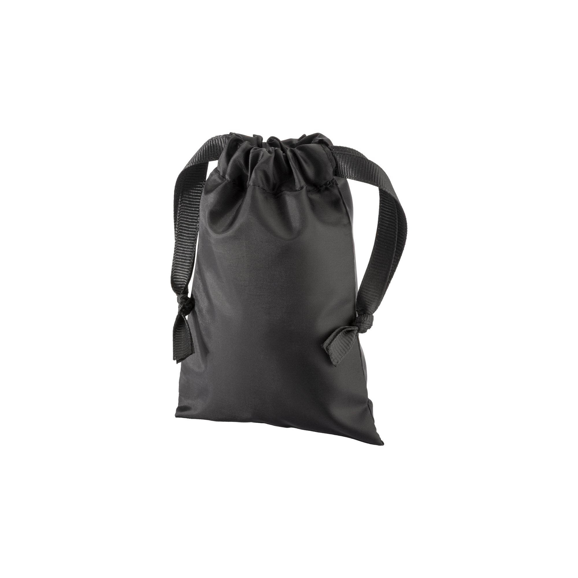 210T R-pet gift bag , with drawstring closure , 10x14 cm Black