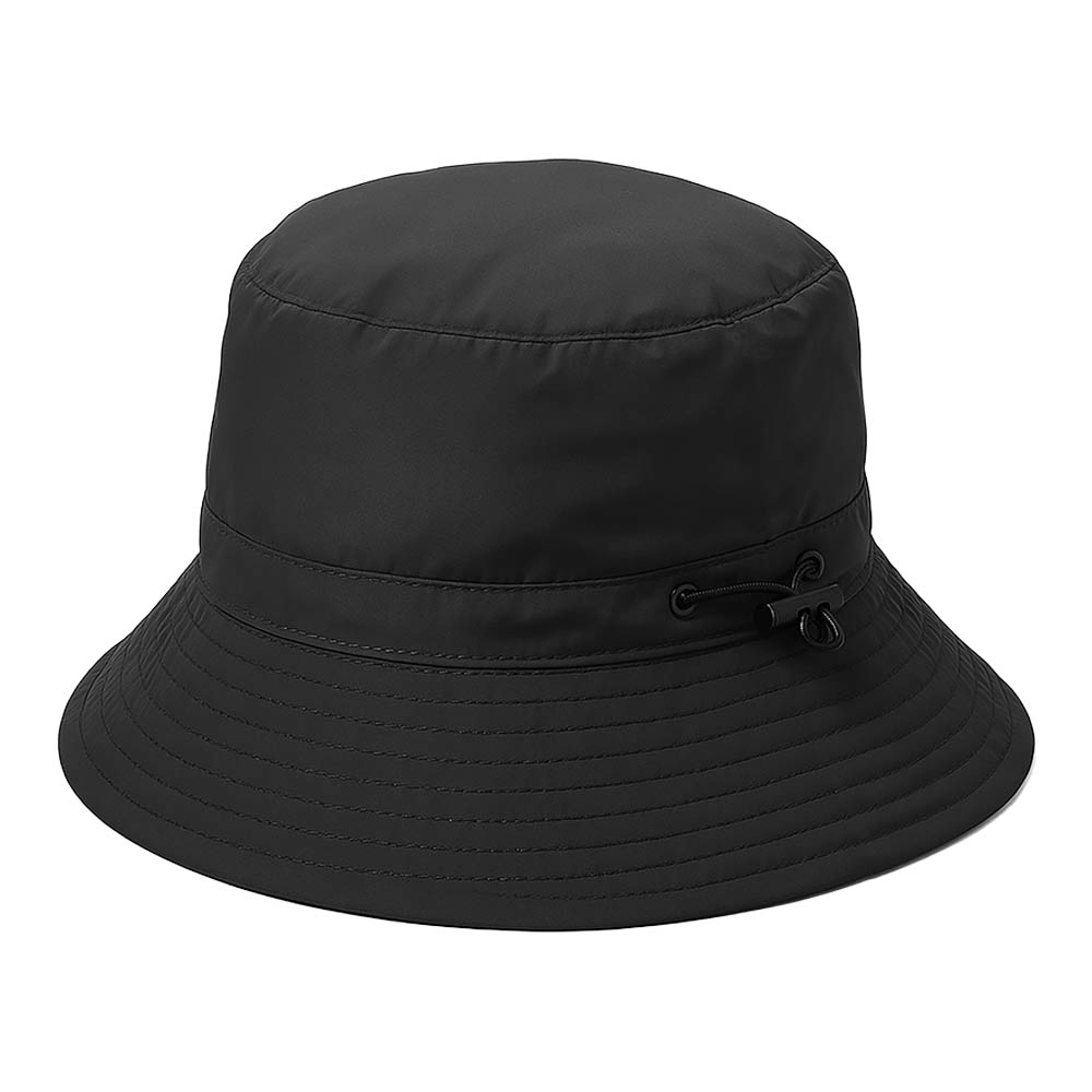 Foldable bucket hat in nylon Black
