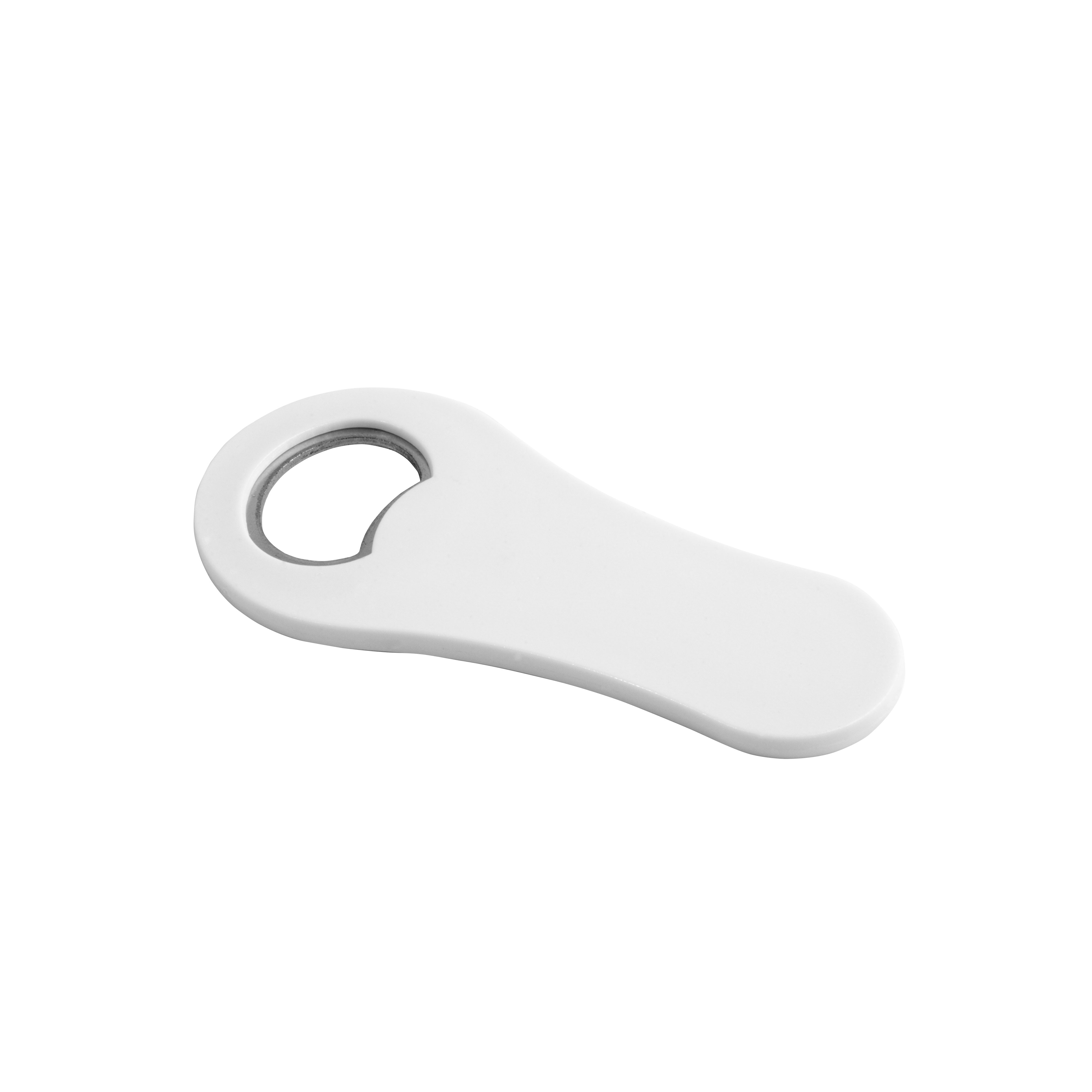 Plastic bottle opener with magnet White