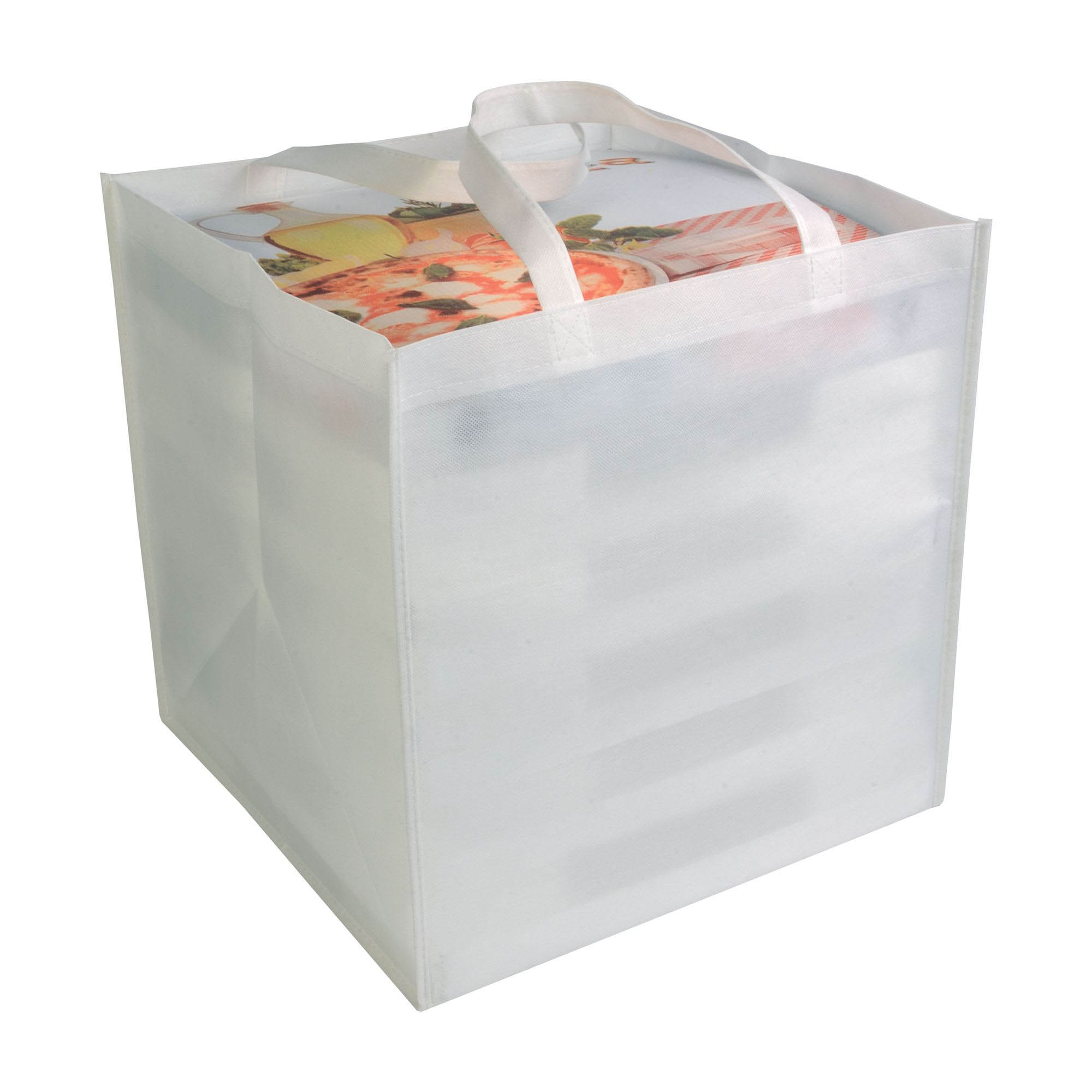 80 g/m2 non-woven fabric pizza shopping bag White