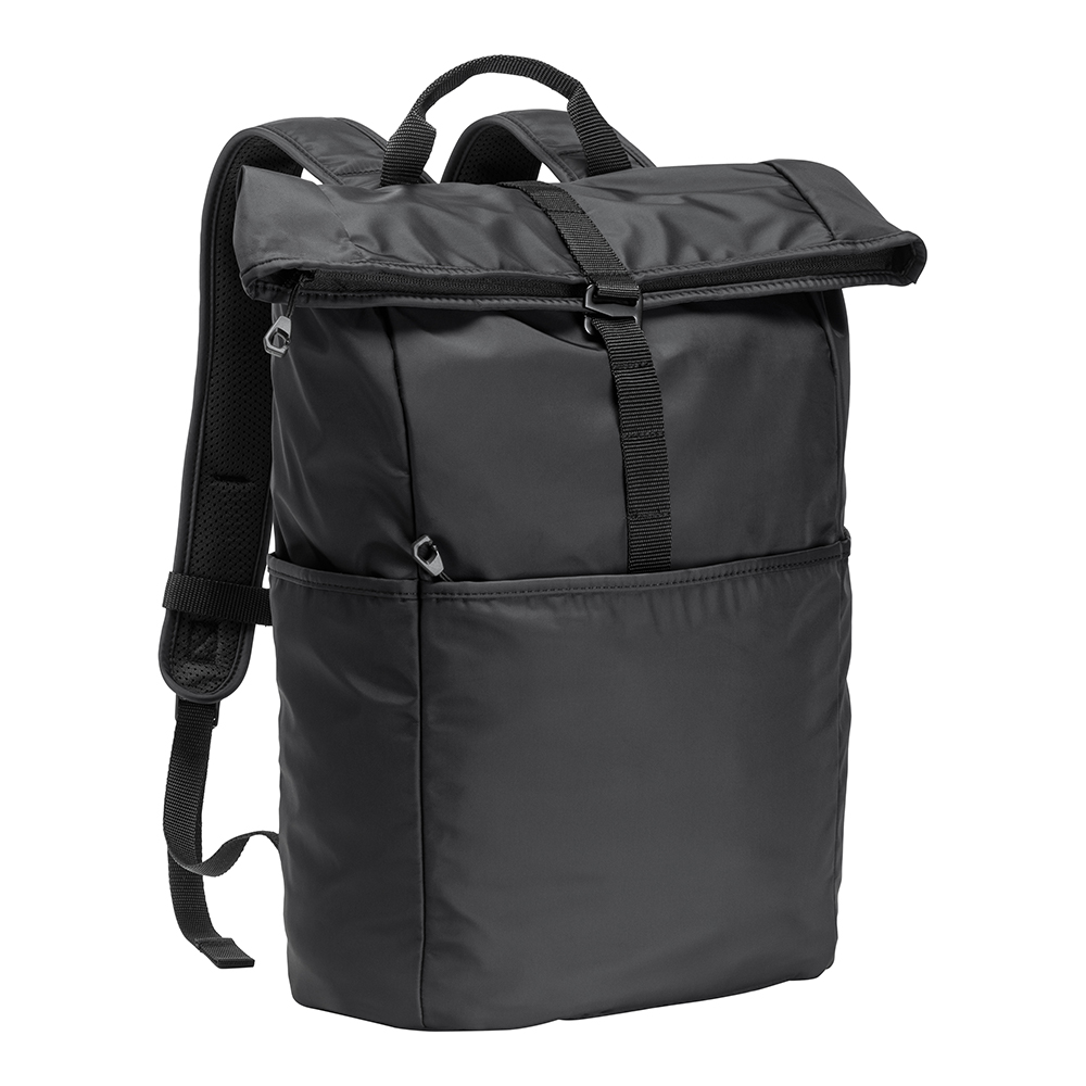 Foldable laptop backpack (15) made of 310T nylon Black