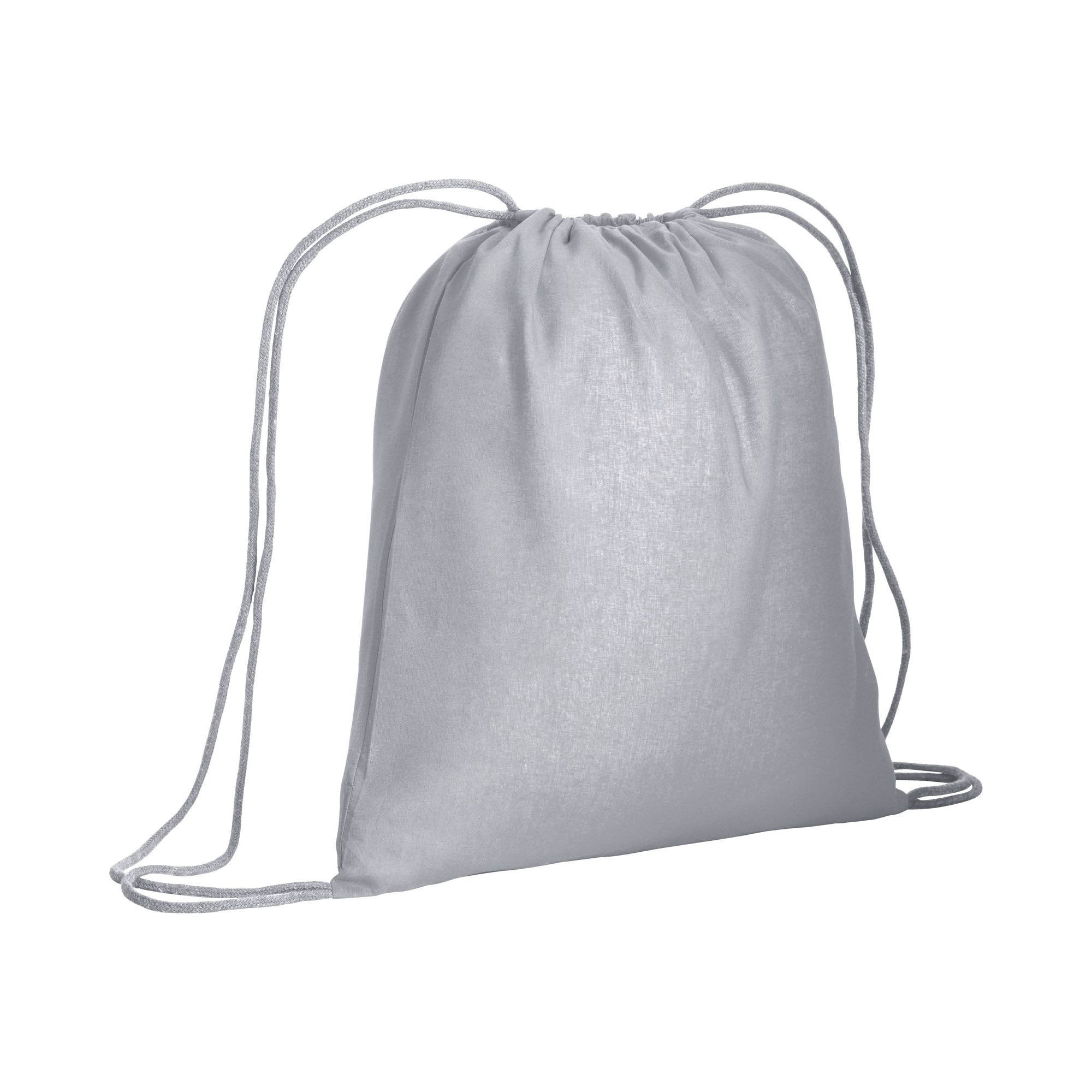 95 g/m2 cotton backpack with drawstring closure White