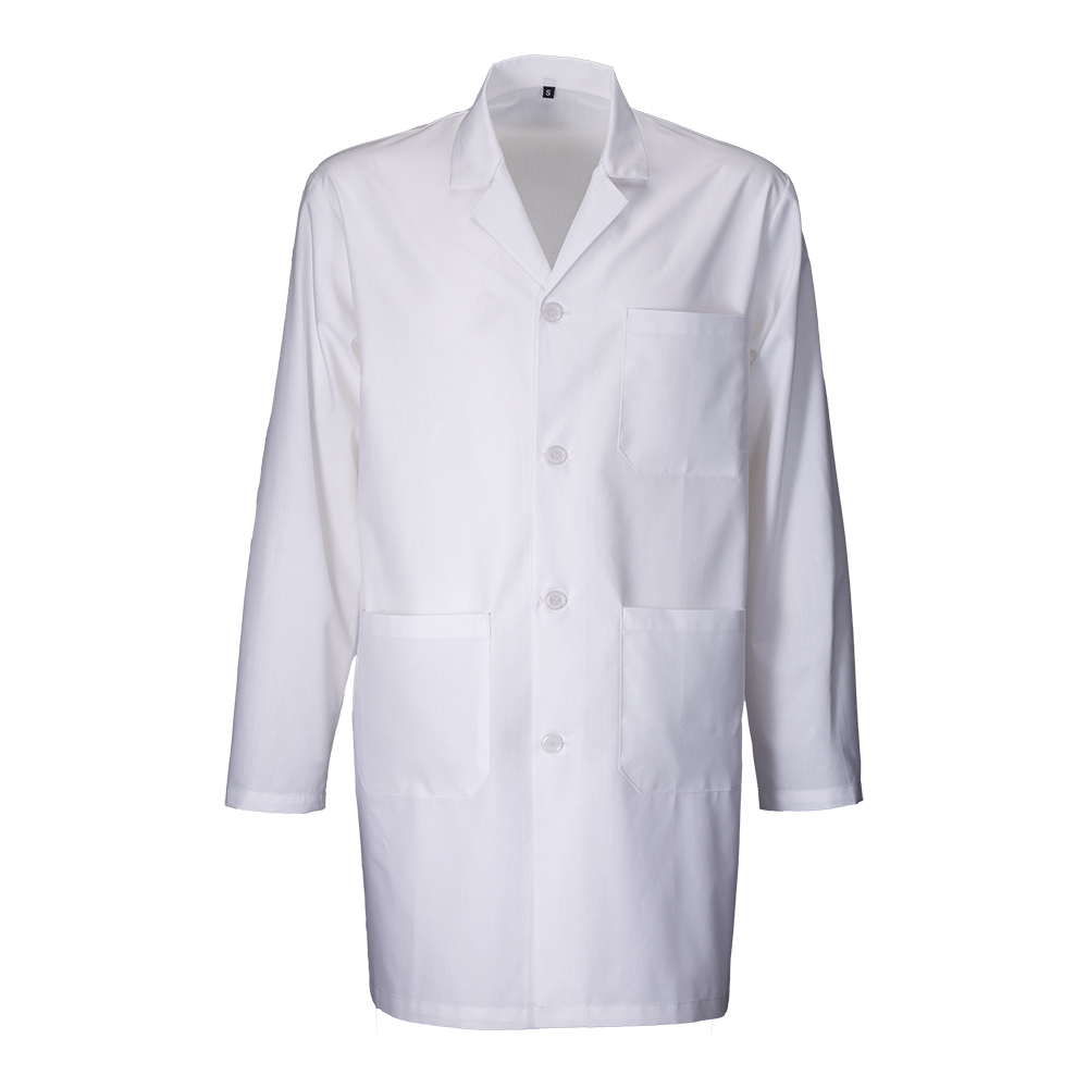 Cotton and polyester working coat White L