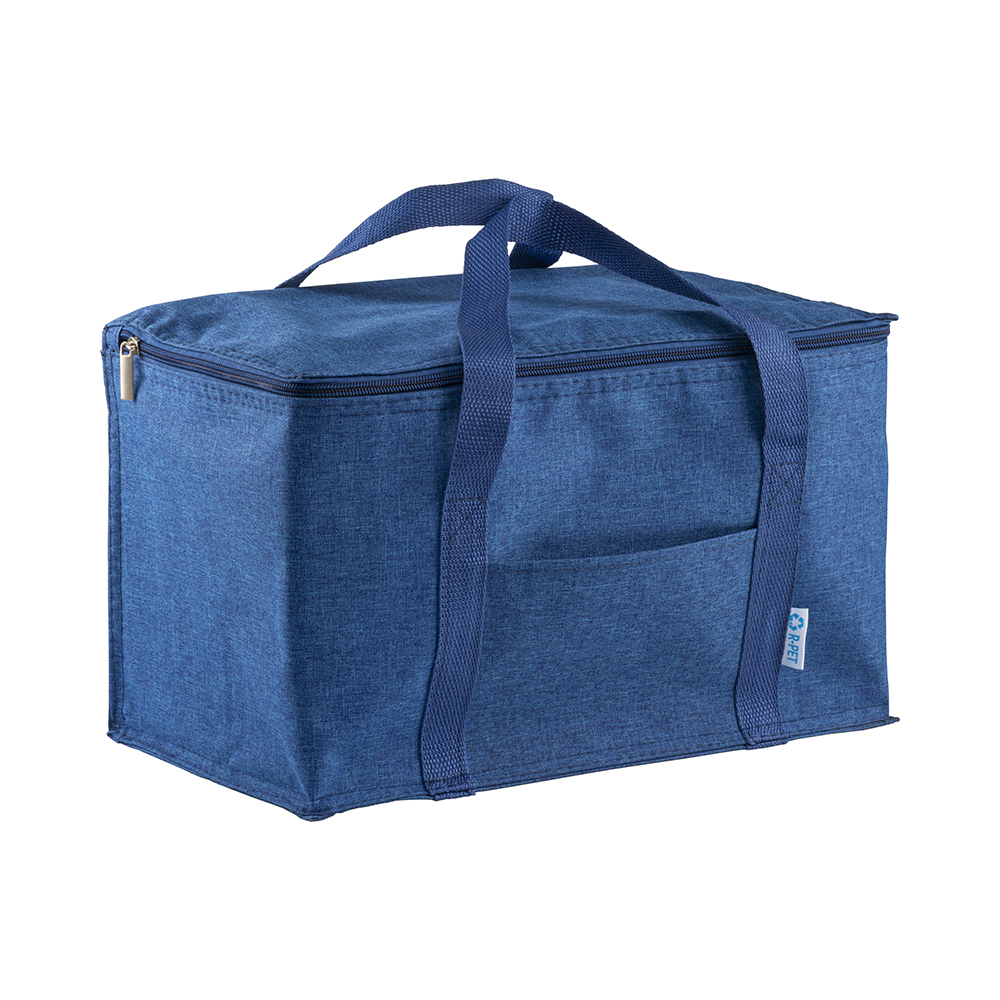 Melange r-pet cooler bag with silver interior Blue