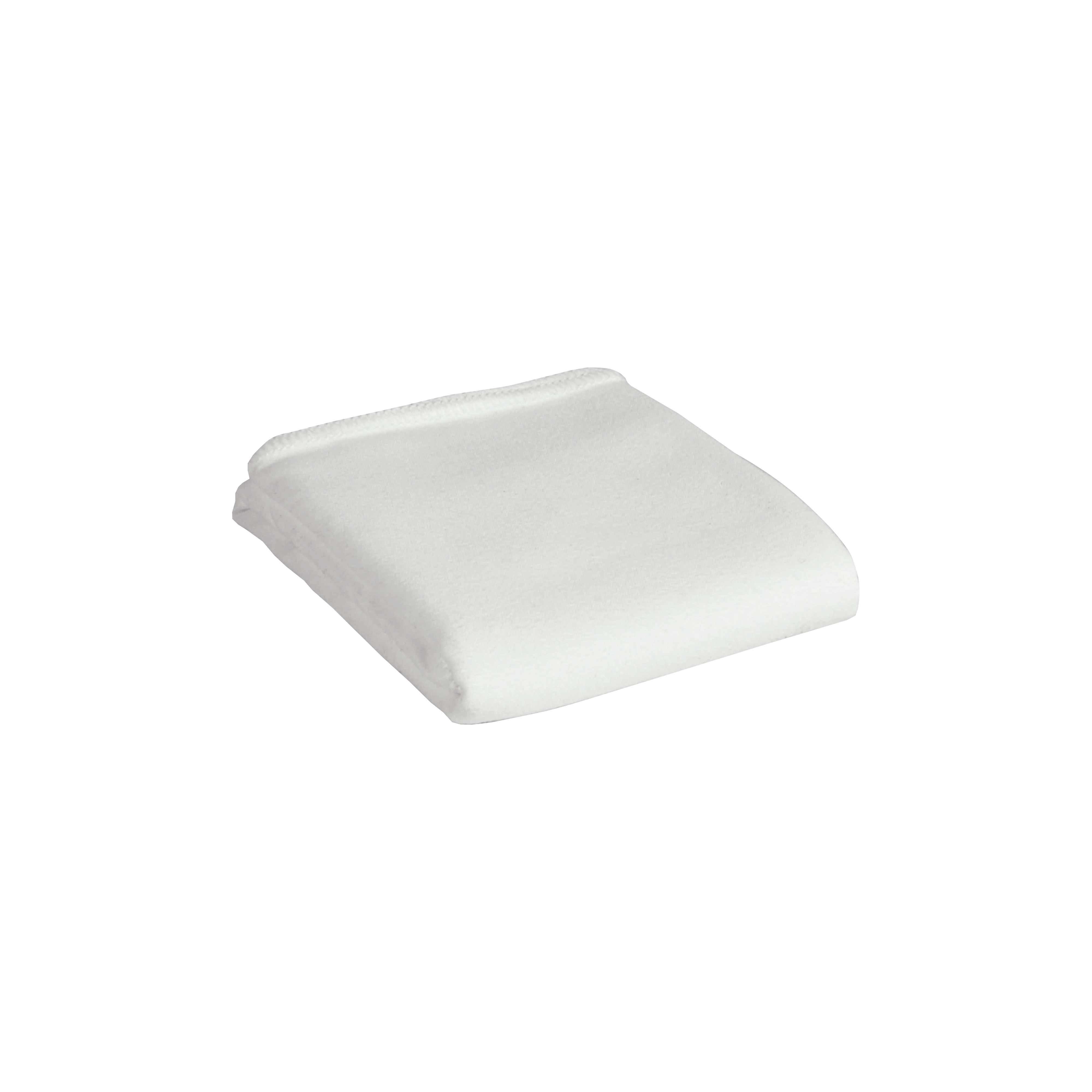 High absorbency microfibre towel with customizable pouch White