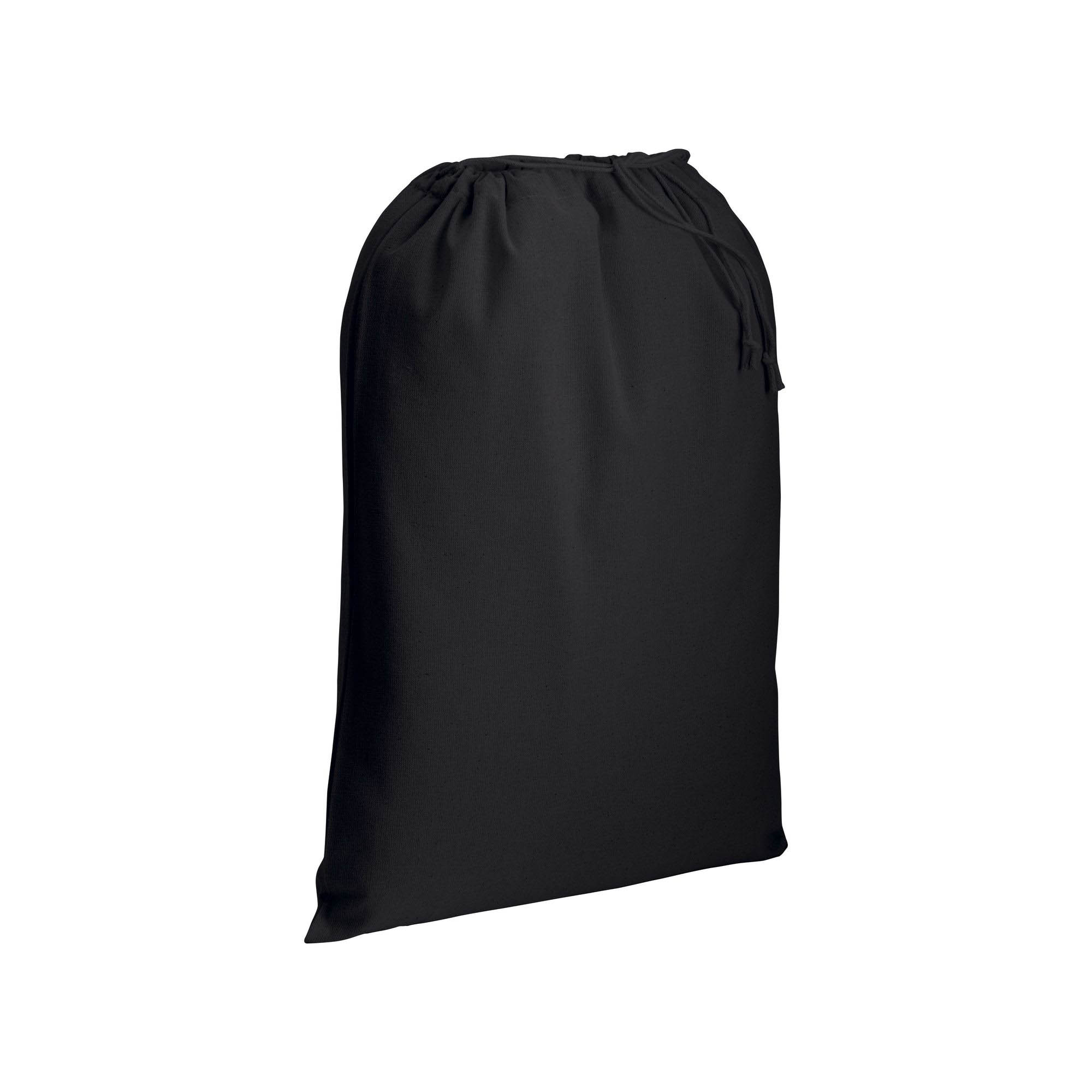 120 g/m2 cotton drawstring bag, 30 x 45 cm Black