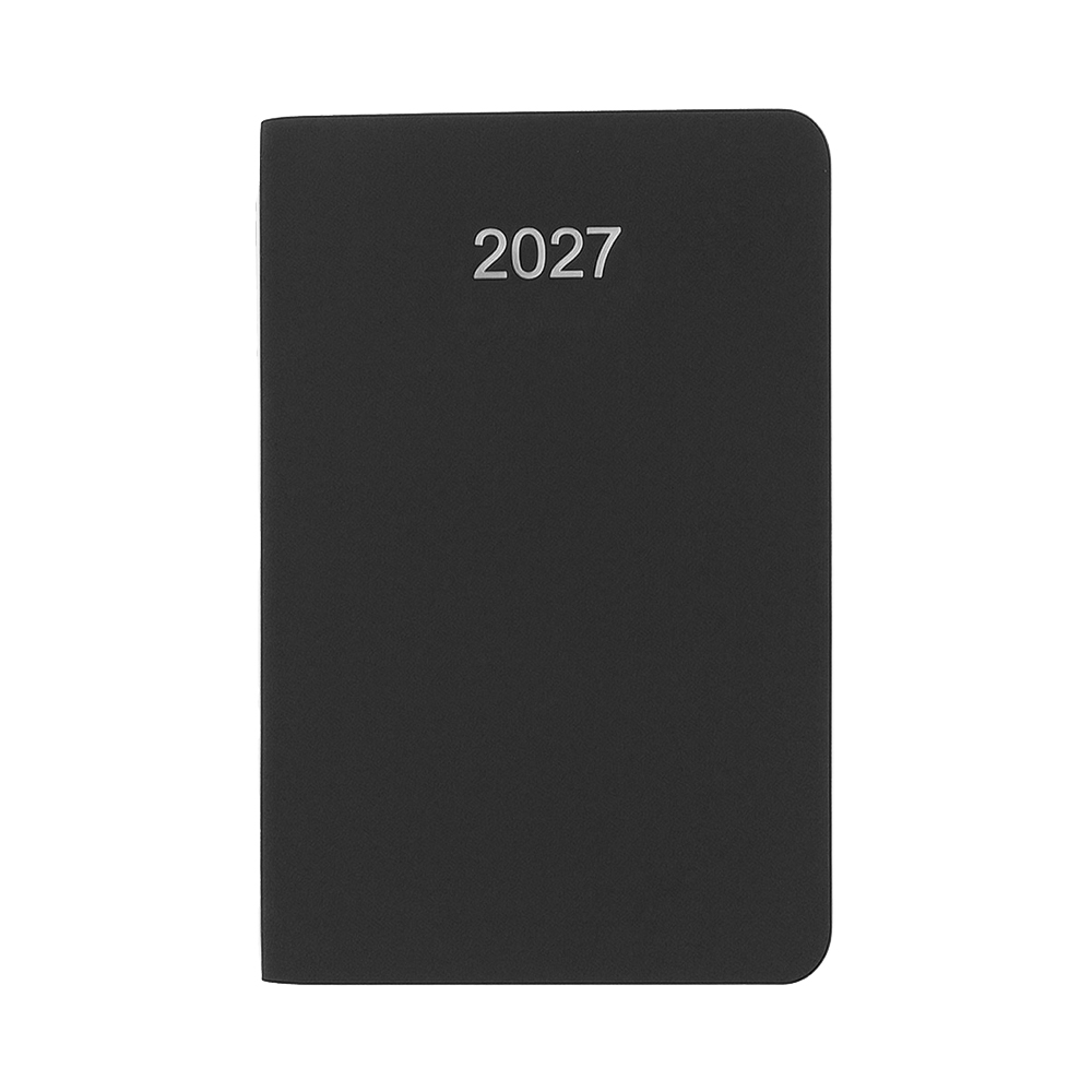 Weekly pocket planner 2027. Soft cover in soft PU with colored page edges White