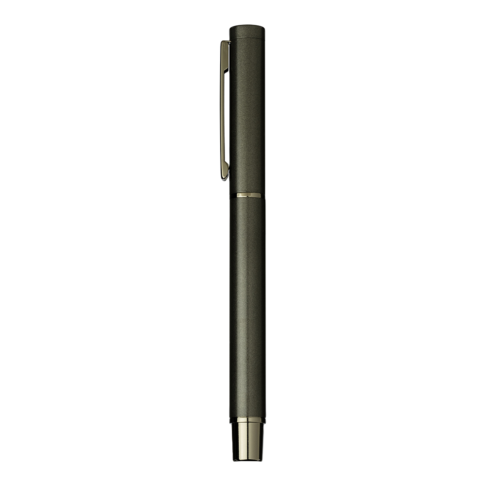 Matte metallic lacquered aluminum ballpoint pen Black