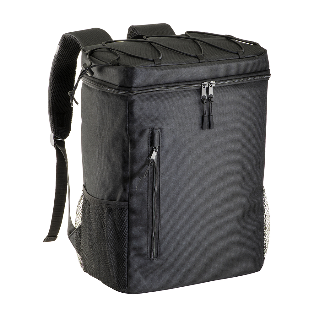 600D polyester insulated backpack with PEVA lining Black