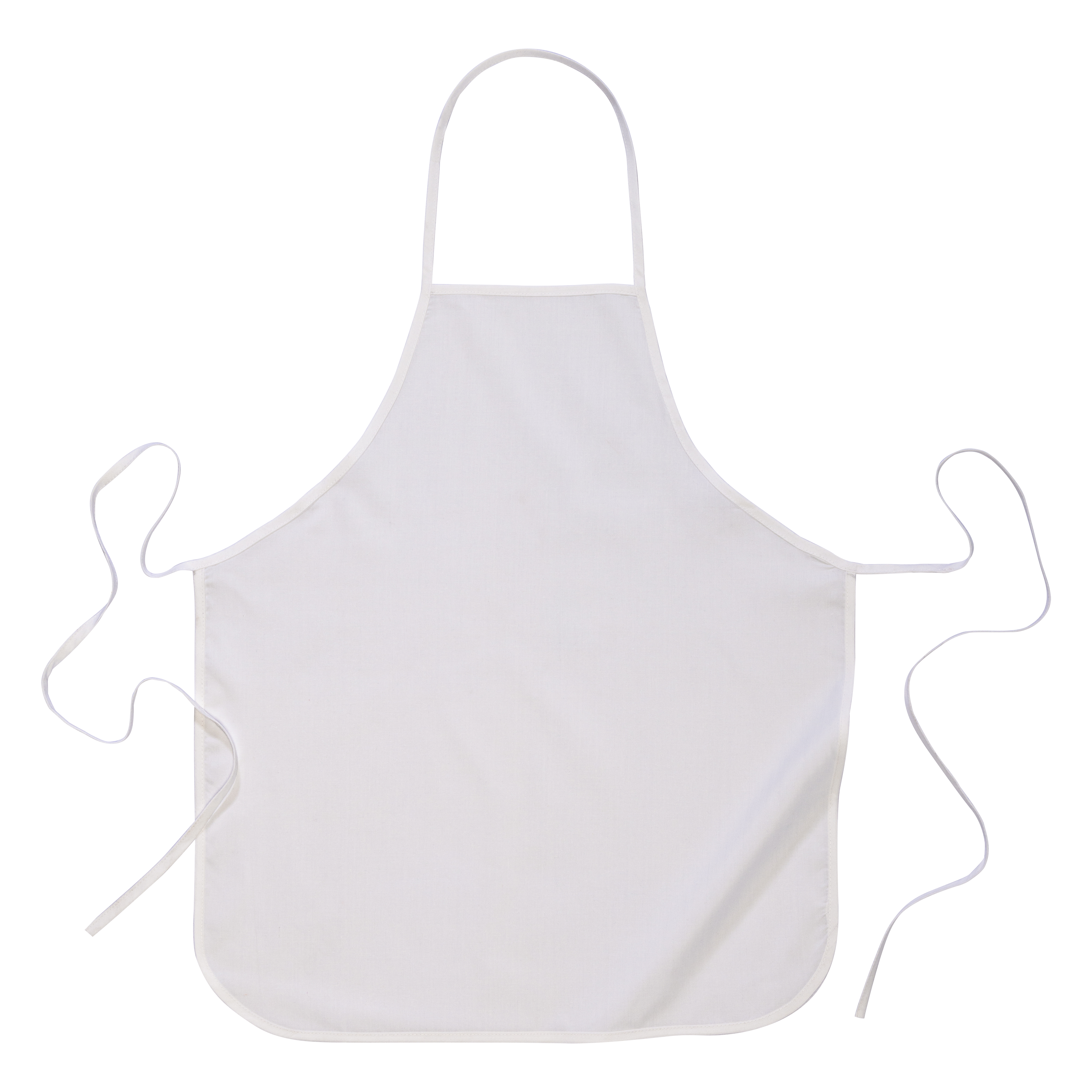 Recycled polyester R-PET  long kitchen apron, 60 x 90 cm White