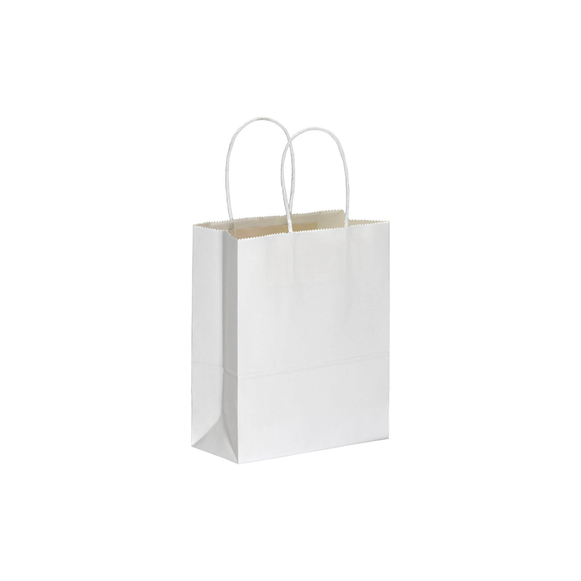 100 gr/m2 paper shopping bag with guesset White