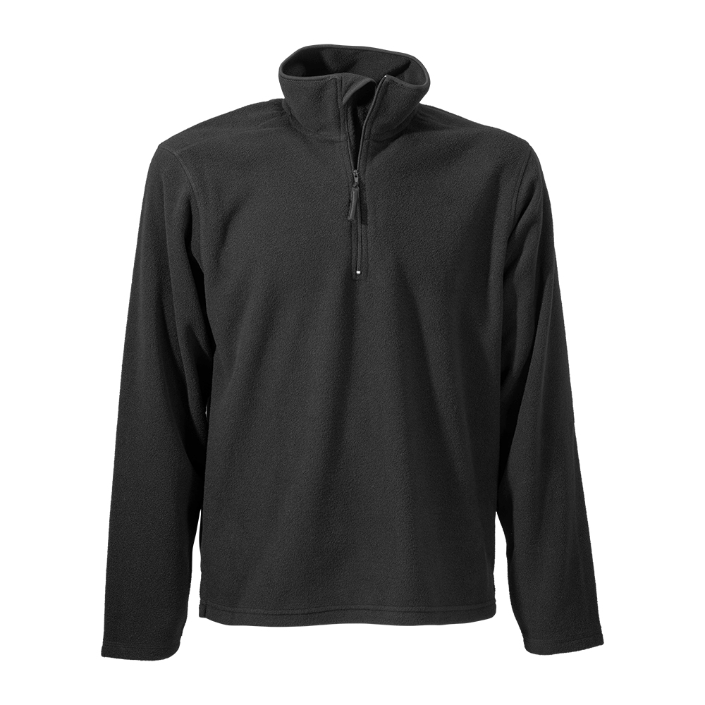 Half-zip microfleece (180 g/m2) men sweatshirt. Sizes: S/M/L/XL/XXL Black L