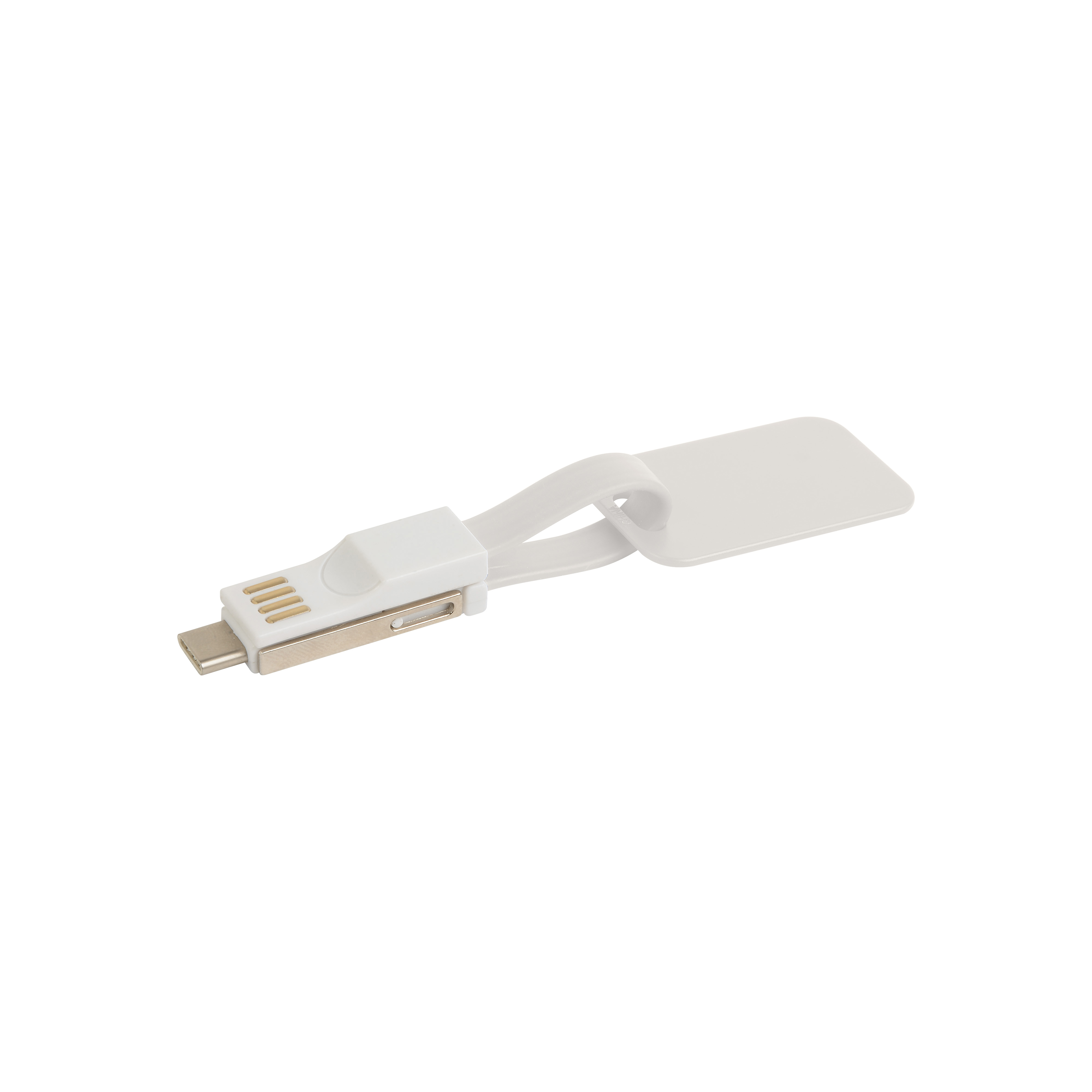USB/lightning/micro USB/ USB type C charging cable White
