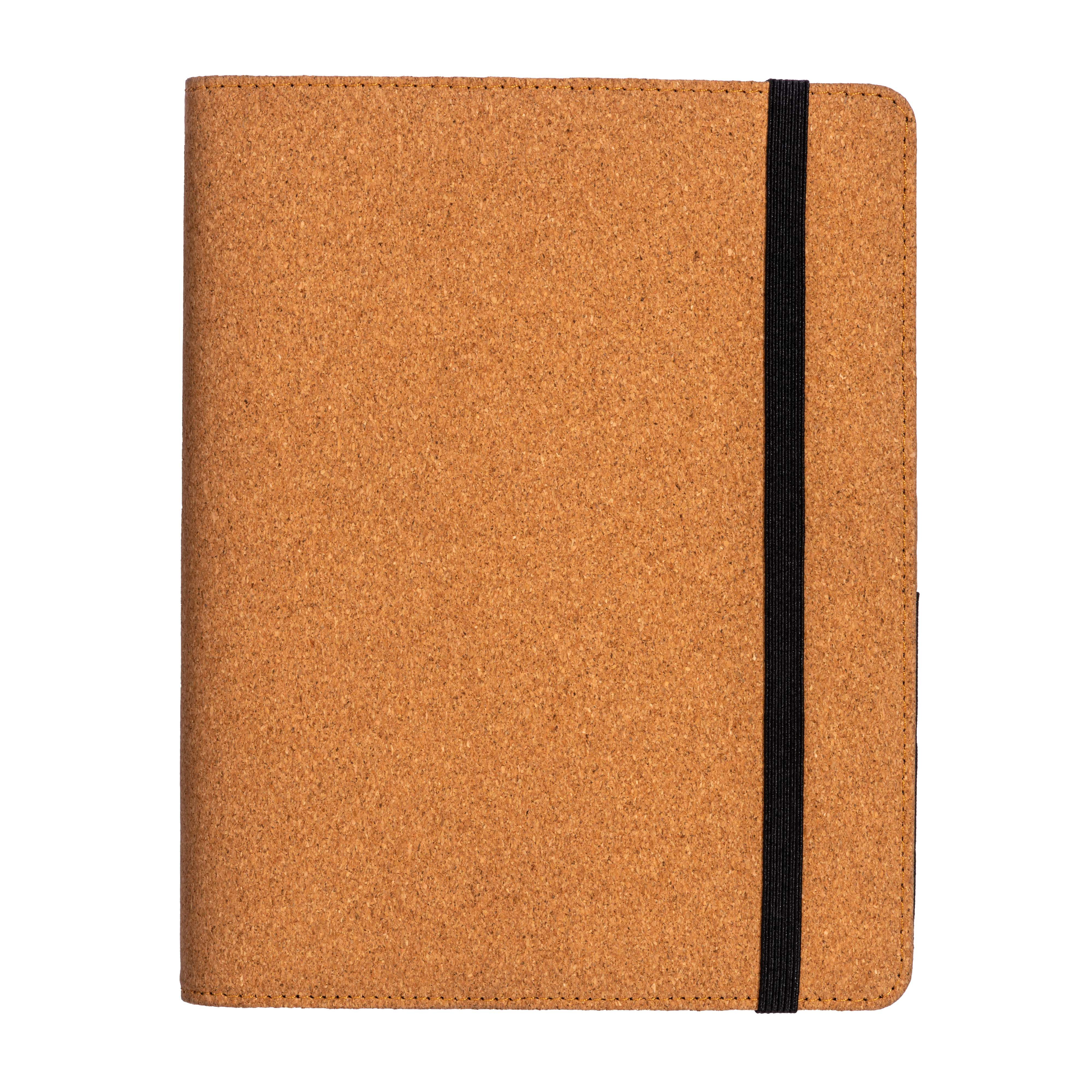 Cork A5 congress  organizer with elastic,  with 64-sheet block Natural