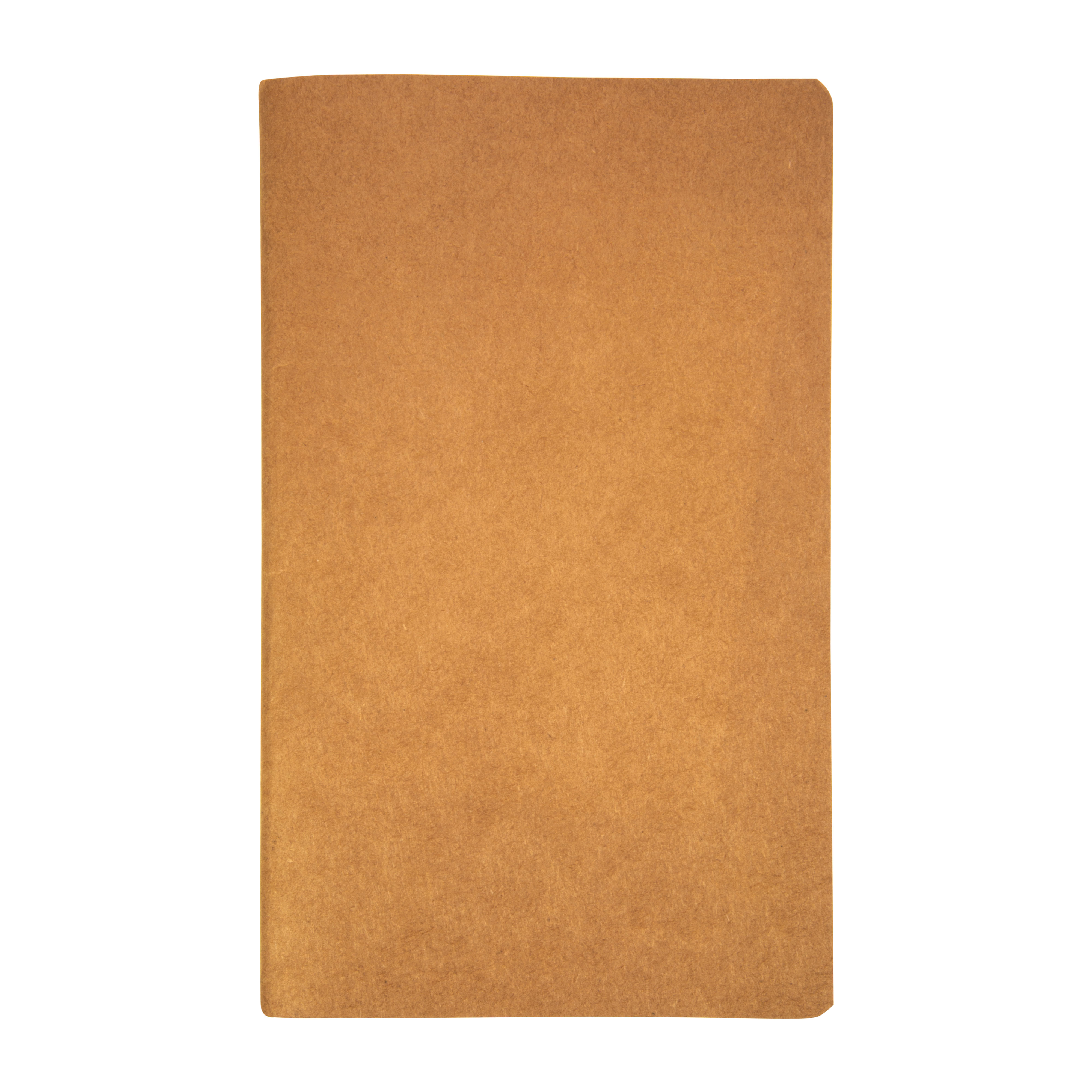 Recycled paper cover notebook with, 50 ivory ruled sheets Natural