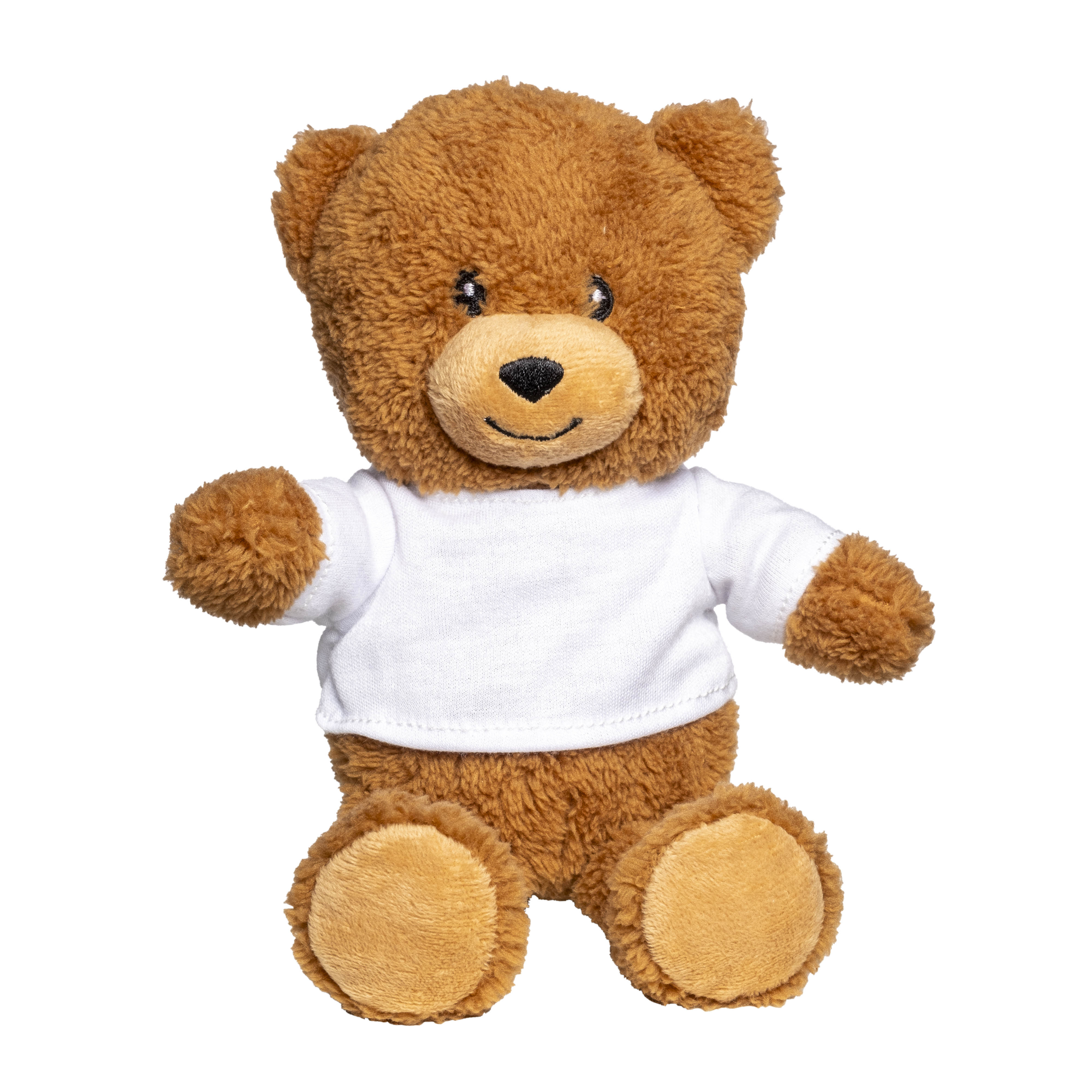 Polyester plush teddy bear with customizable t-shirt White