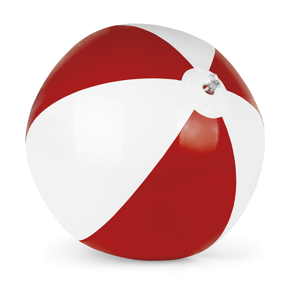 Two-tone, PVC inflatable beach ball, 28 cm diameter Red