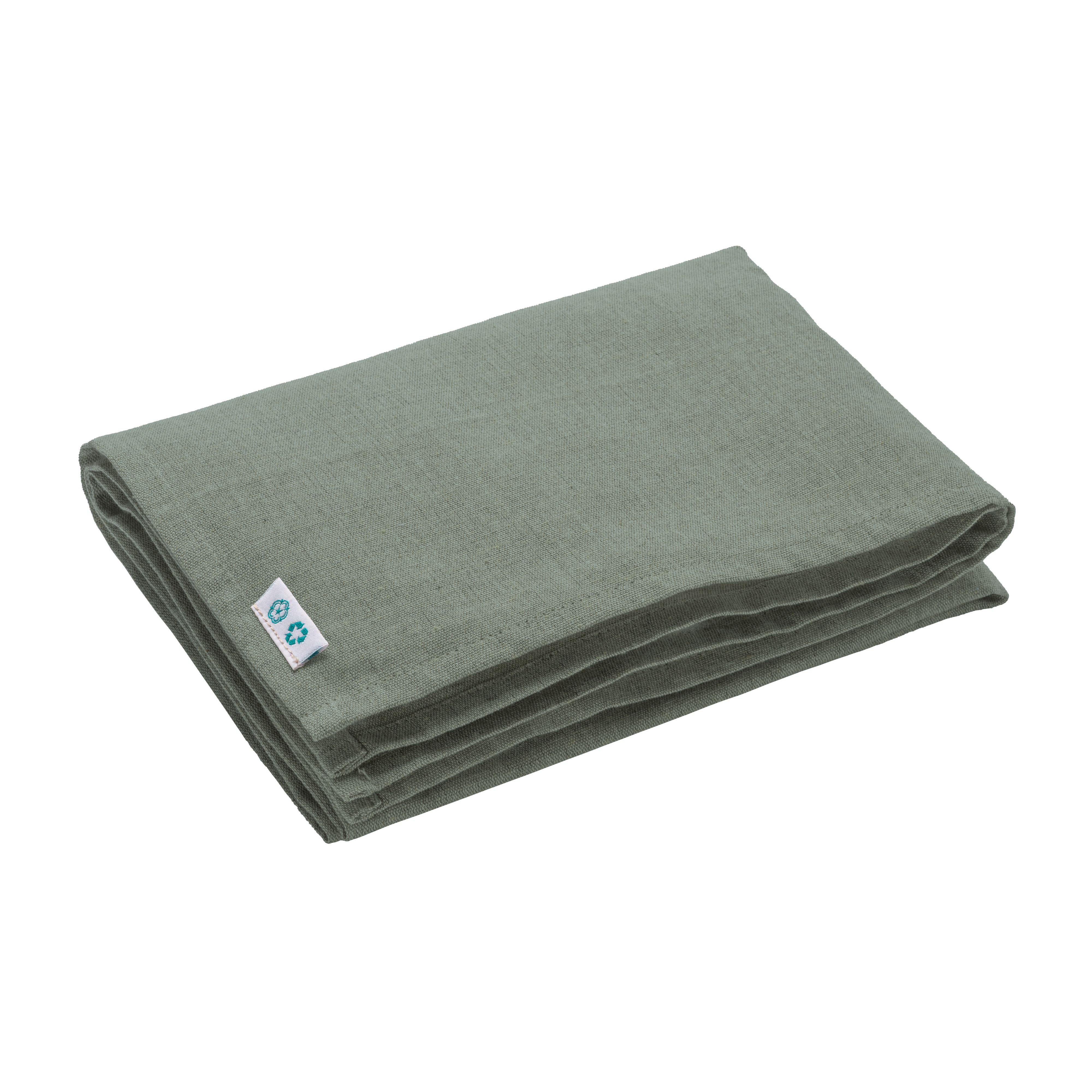 Kitchen cloth in recycled cotton 150 g / m2, with internal string. Green