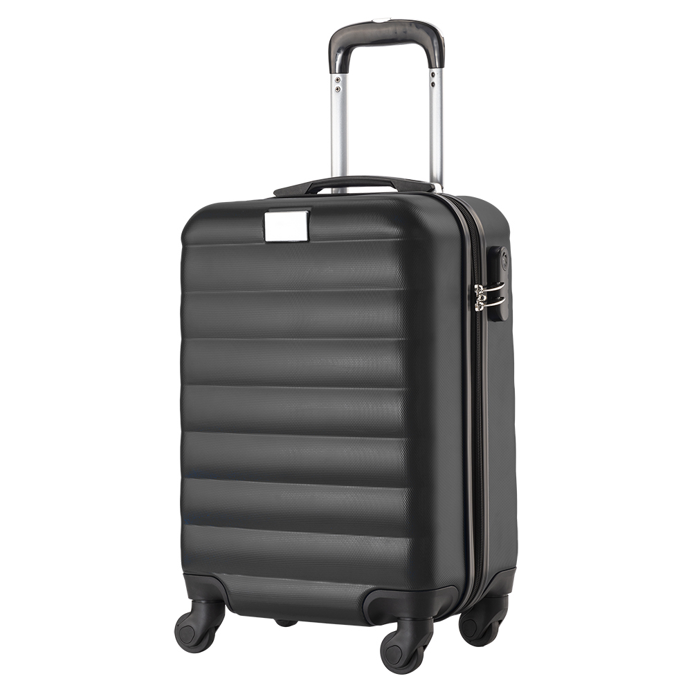 Hard ABS carry-on-sized trolley Black