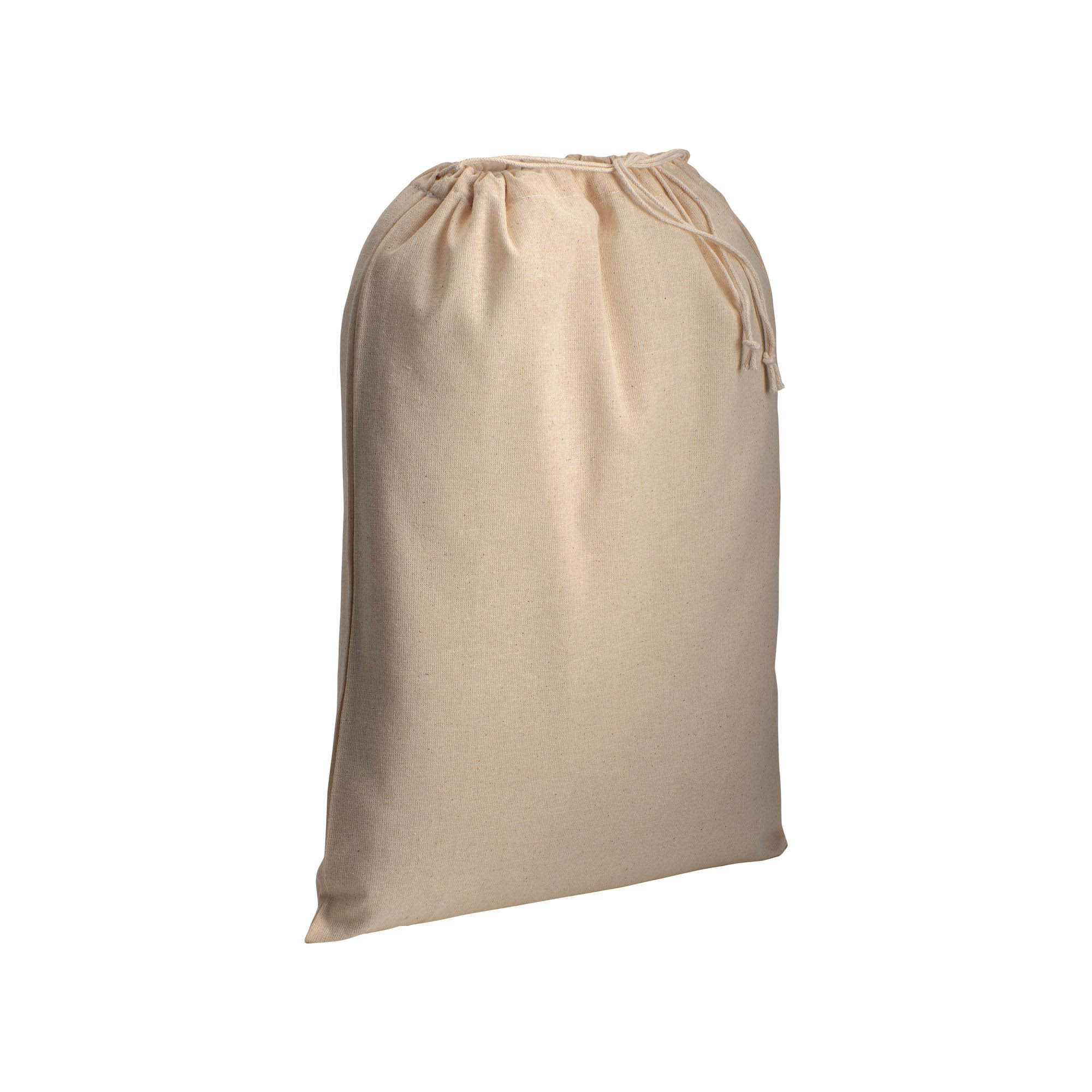 120 g/m2 cotton drawstring bag, 30 x 45 cm Natural