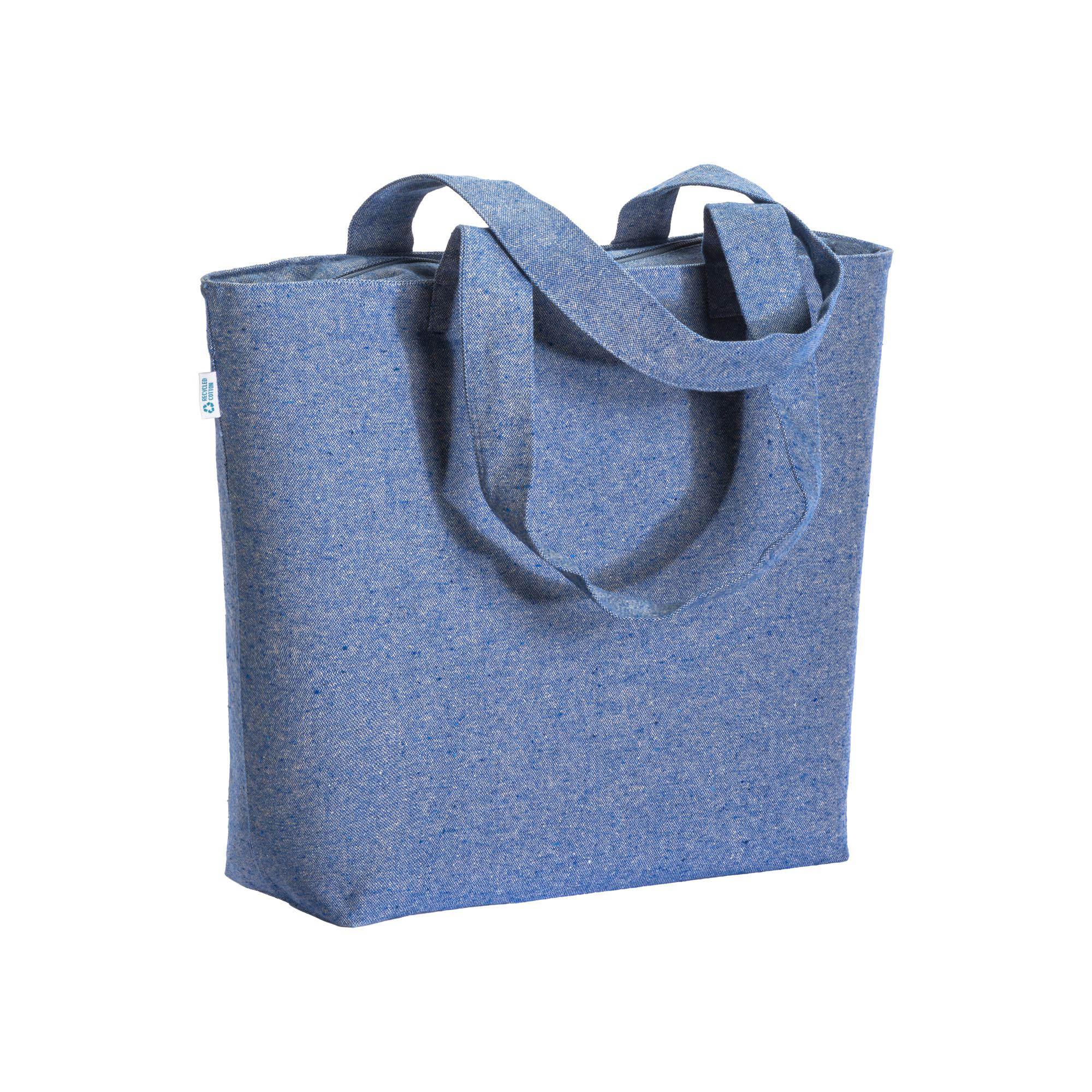 280 g/m2 recycled cotton shopper with gusset Royal