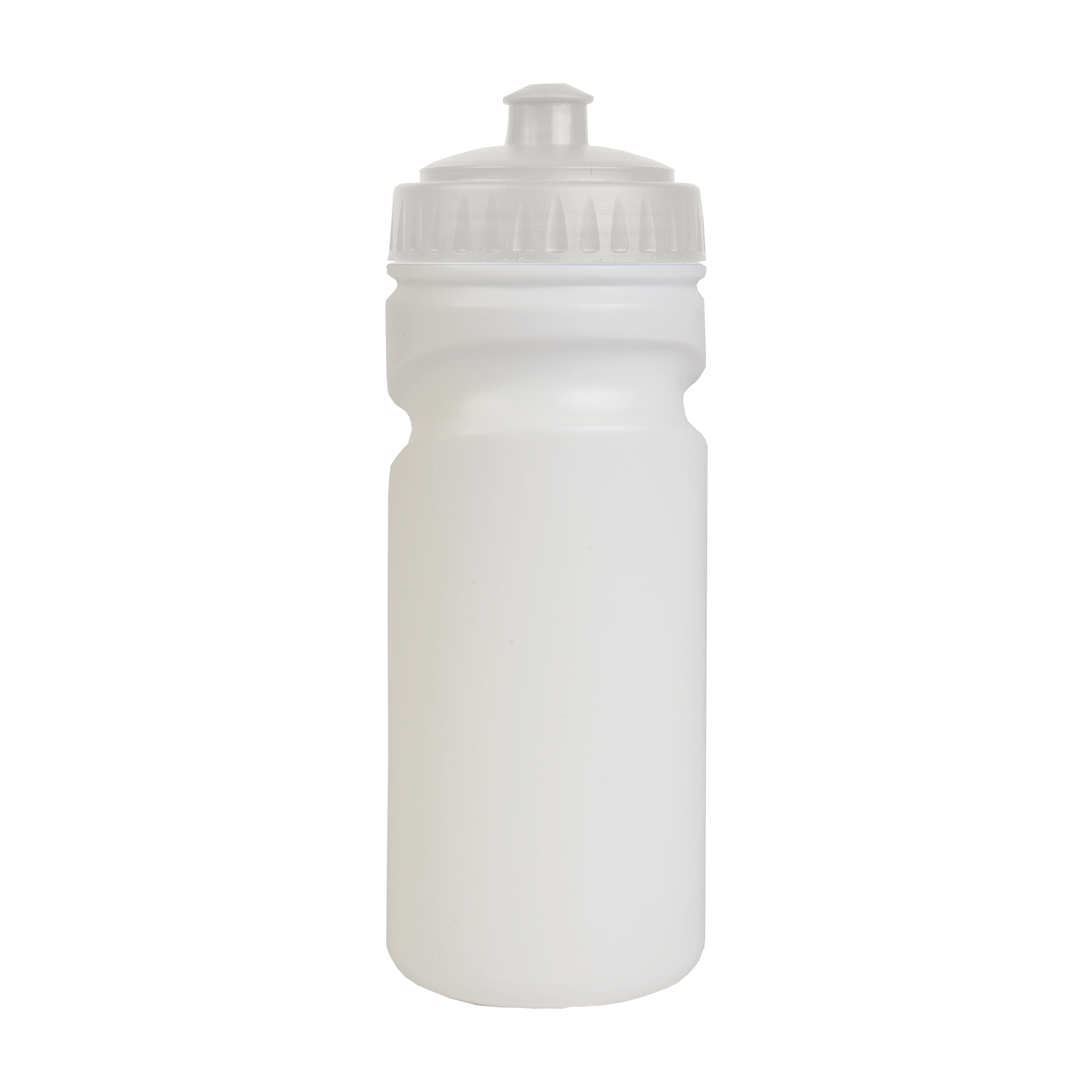 Plastic sport bottle  with coloured lid (500 ml) White