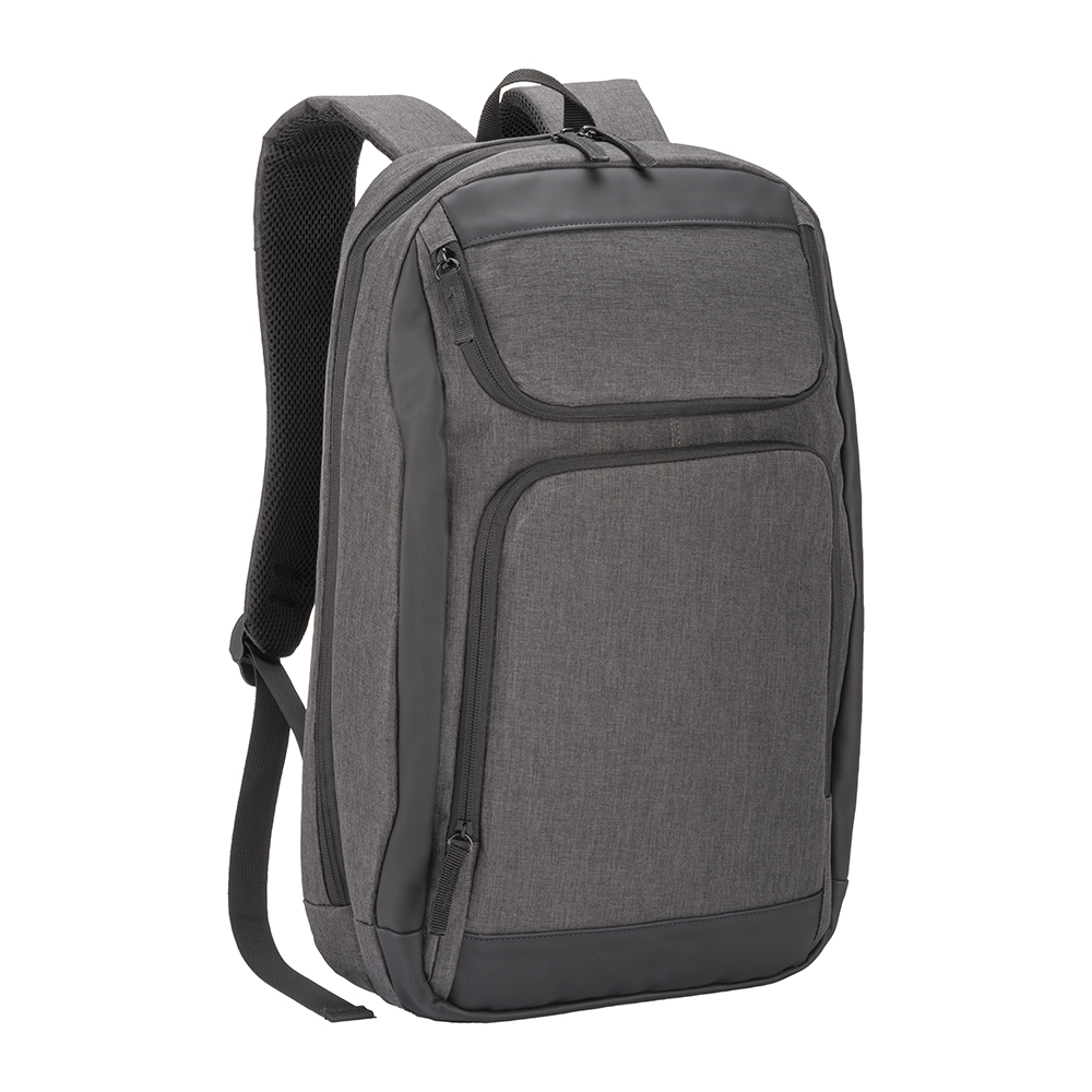 Recycled PET pc backpack Grey/black
