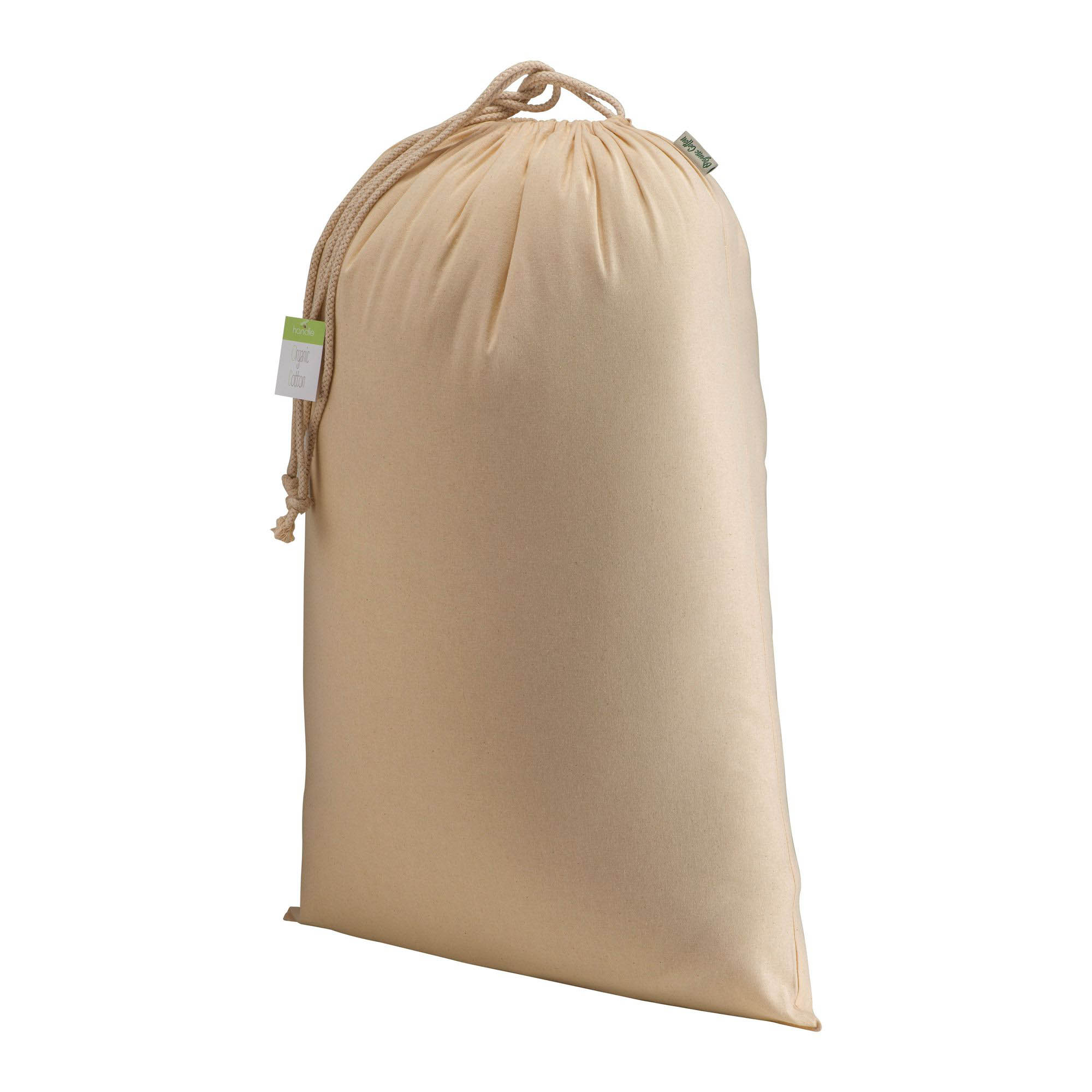 Organic cotton gift bag, 140 g/m2, 50 x 75 cm Natural