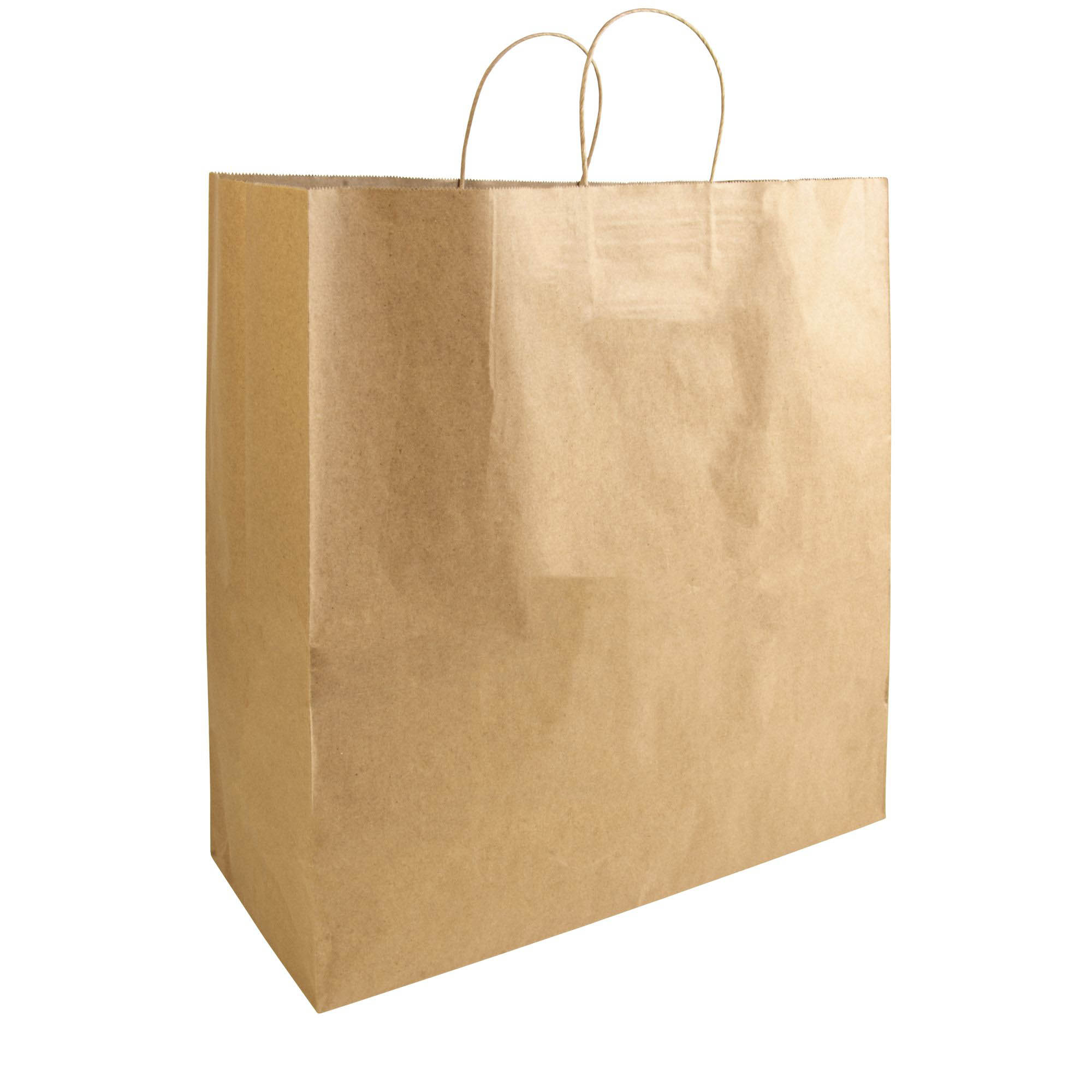 100% recycled paper 100 gr/m2, shopping bag with guesset Natural