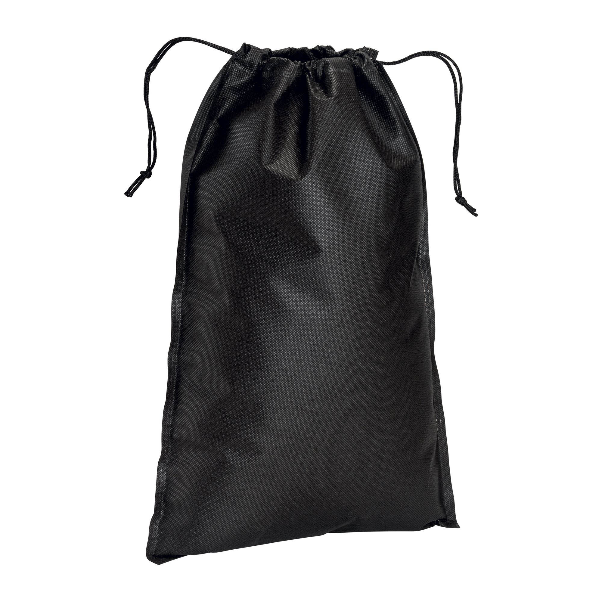 80 g/m2 not woven bag with strings, 50 x 75 cm Black