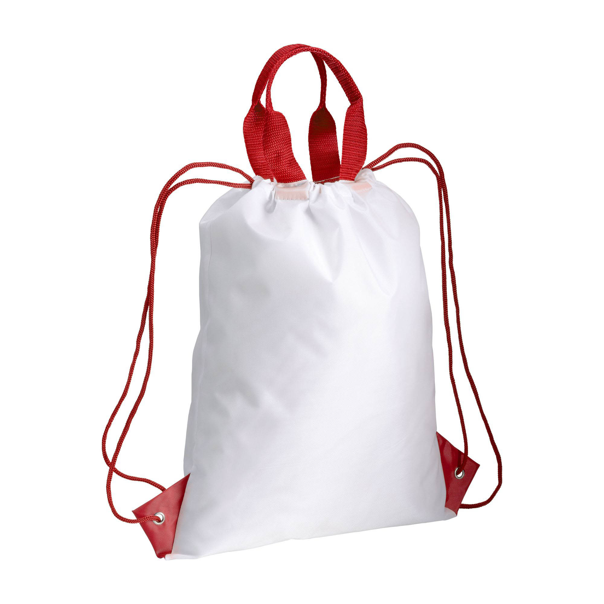 210T Polyester backpack with handle Red