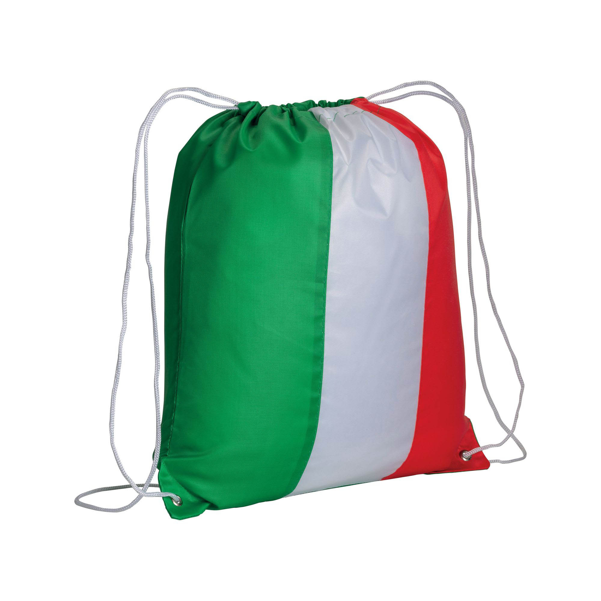 210T polyester backpack in three colours with drawstring closure and reinforced corners Tricolourit