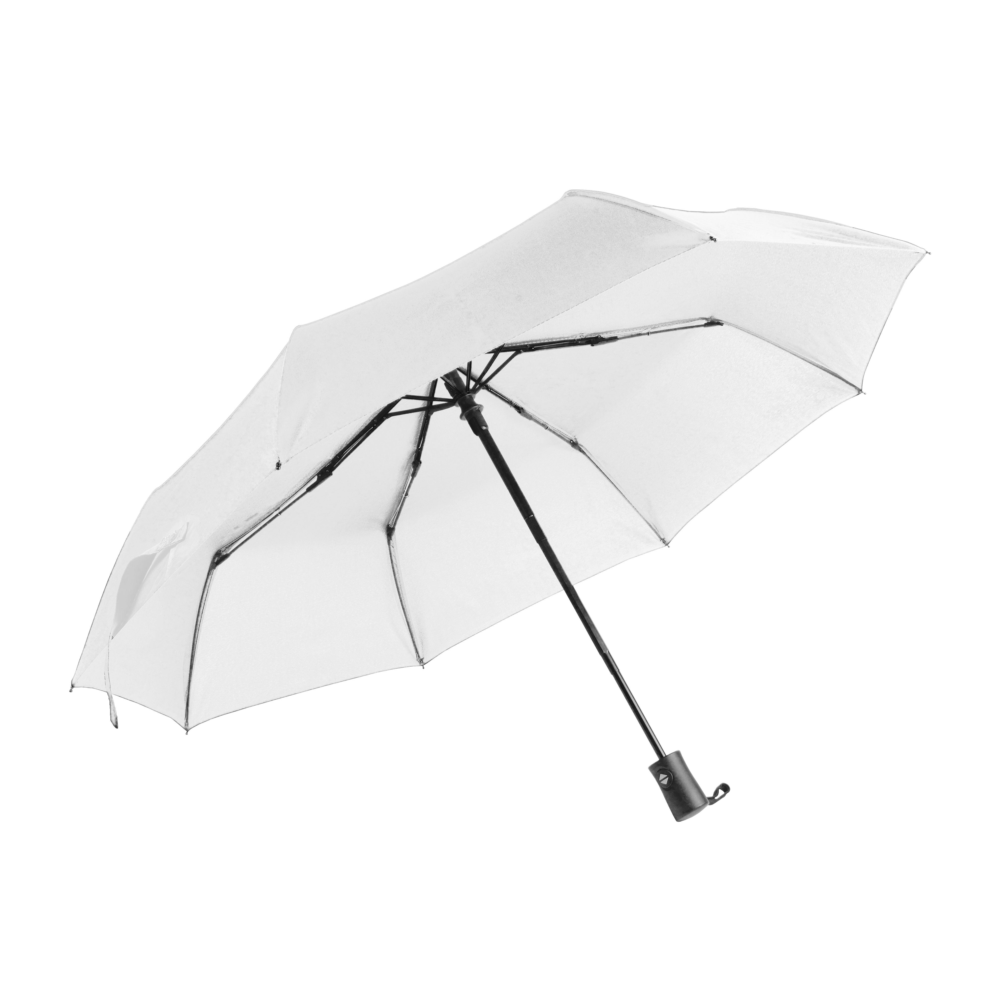 Mini umbrella with opening/closing pushbutton, in plain colour pongee White