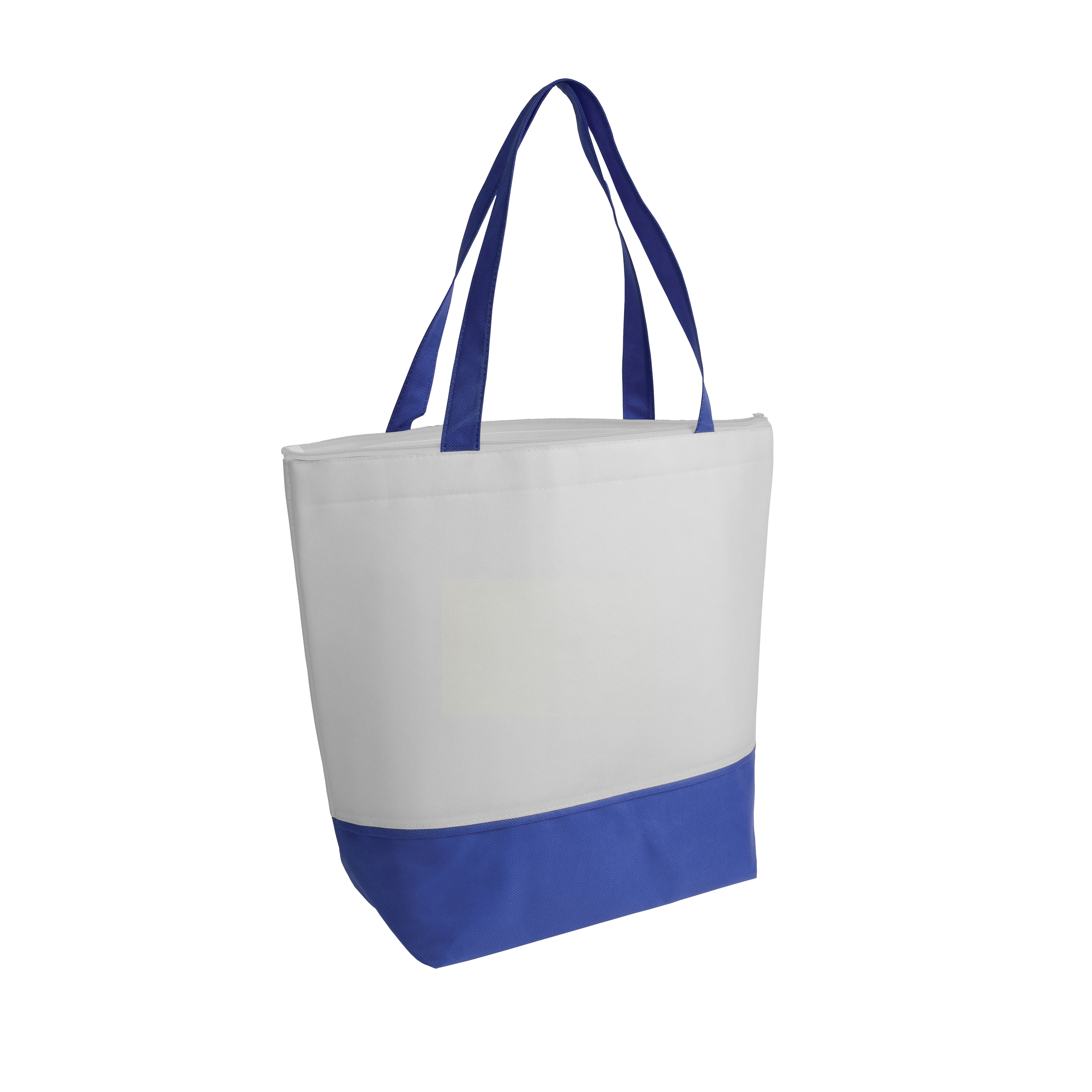 Non-woven fabric cooler bag with silver interior Royal-white