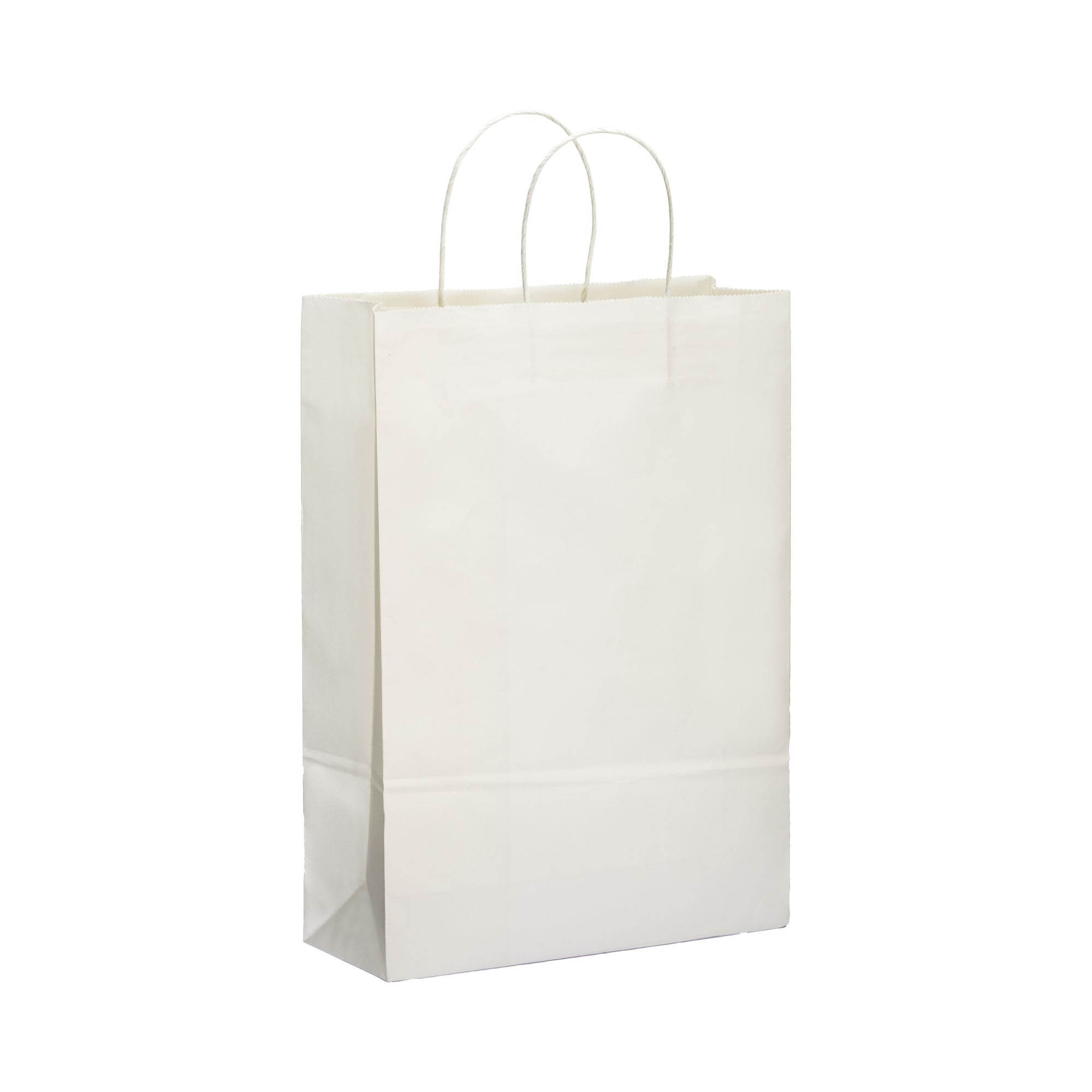 100 gr/m2 paper shopping bag with guesset White