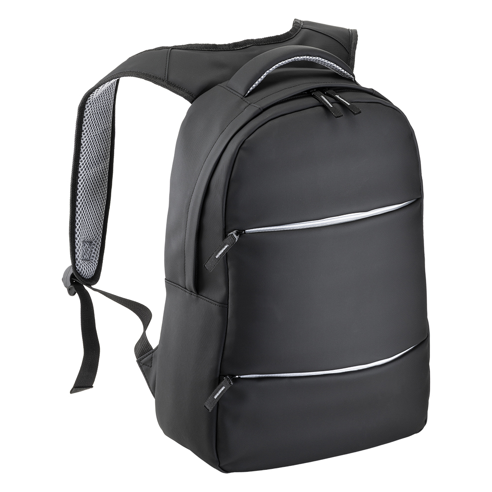 Laptop backpack (15) in 600D polyester with water-resistant PU coating Black