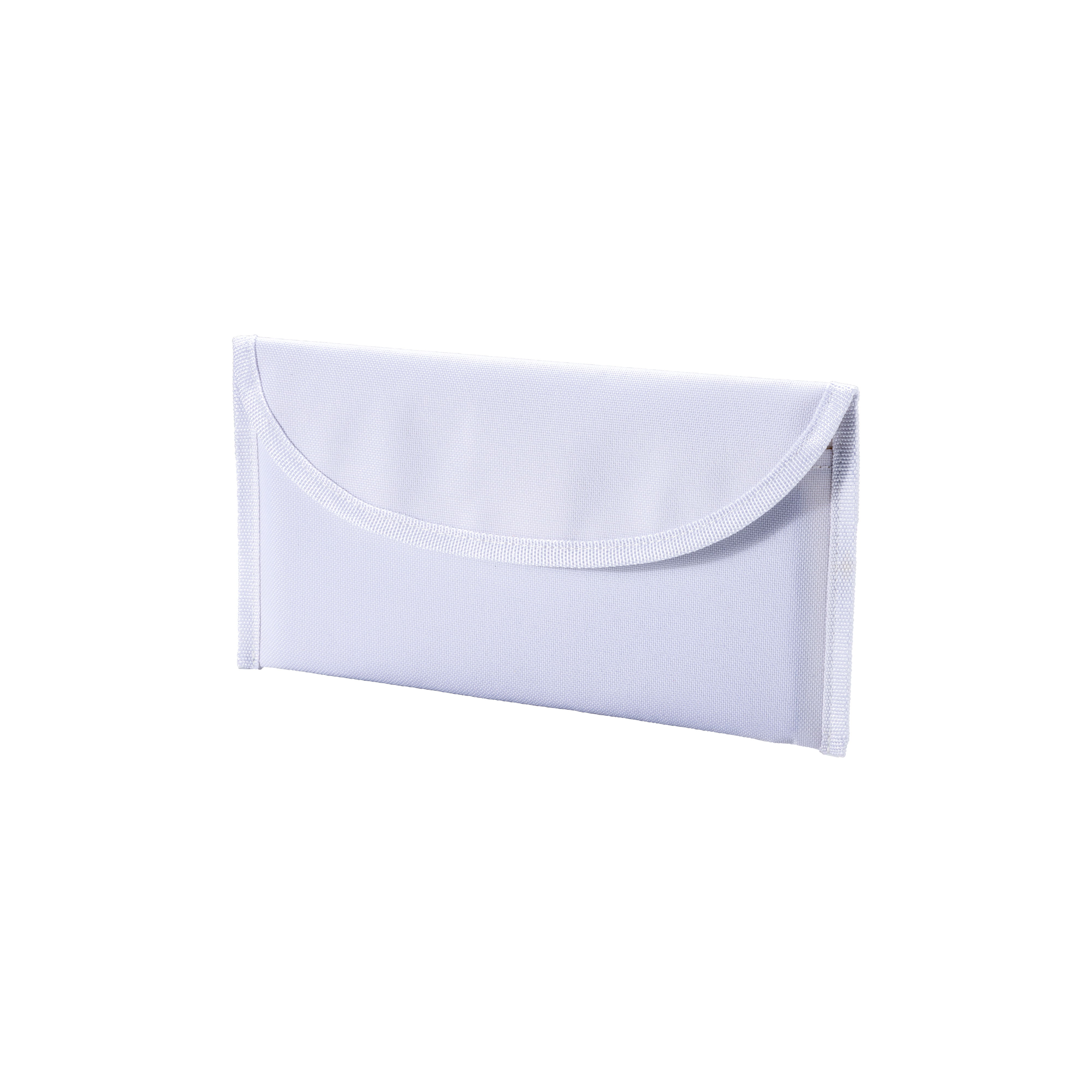600D polyester document pouch with two pockets and velcro closure White