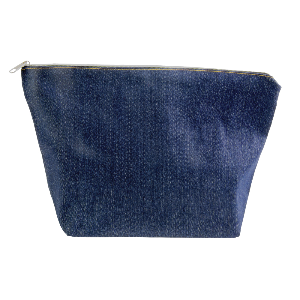 DENIM 220 g/m2 cotton (85% cotton - 15% polyester) beauty case with zip closure Jeans