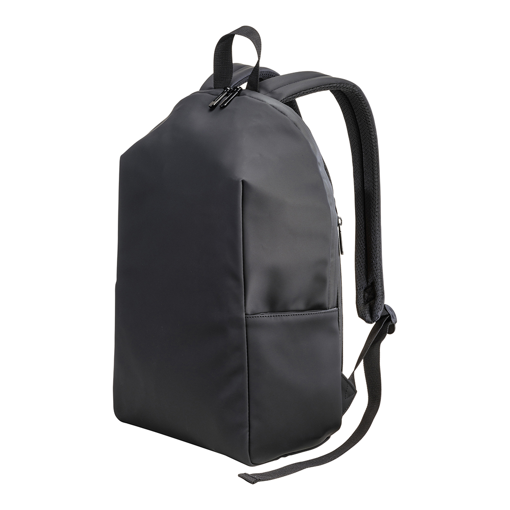 Laptop backpack in Soft PU water resistant Black