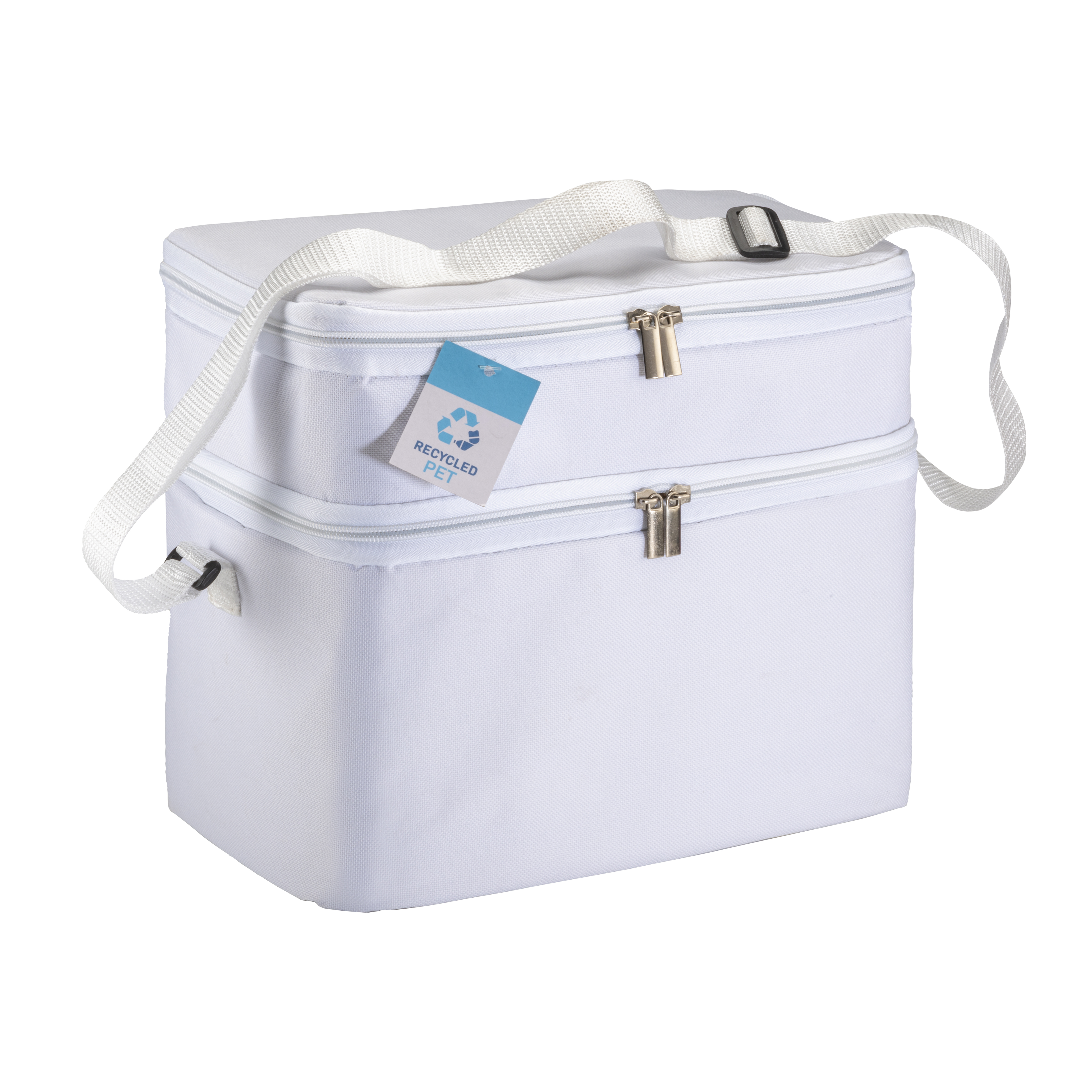 R-pet cooler bag with silver interior White