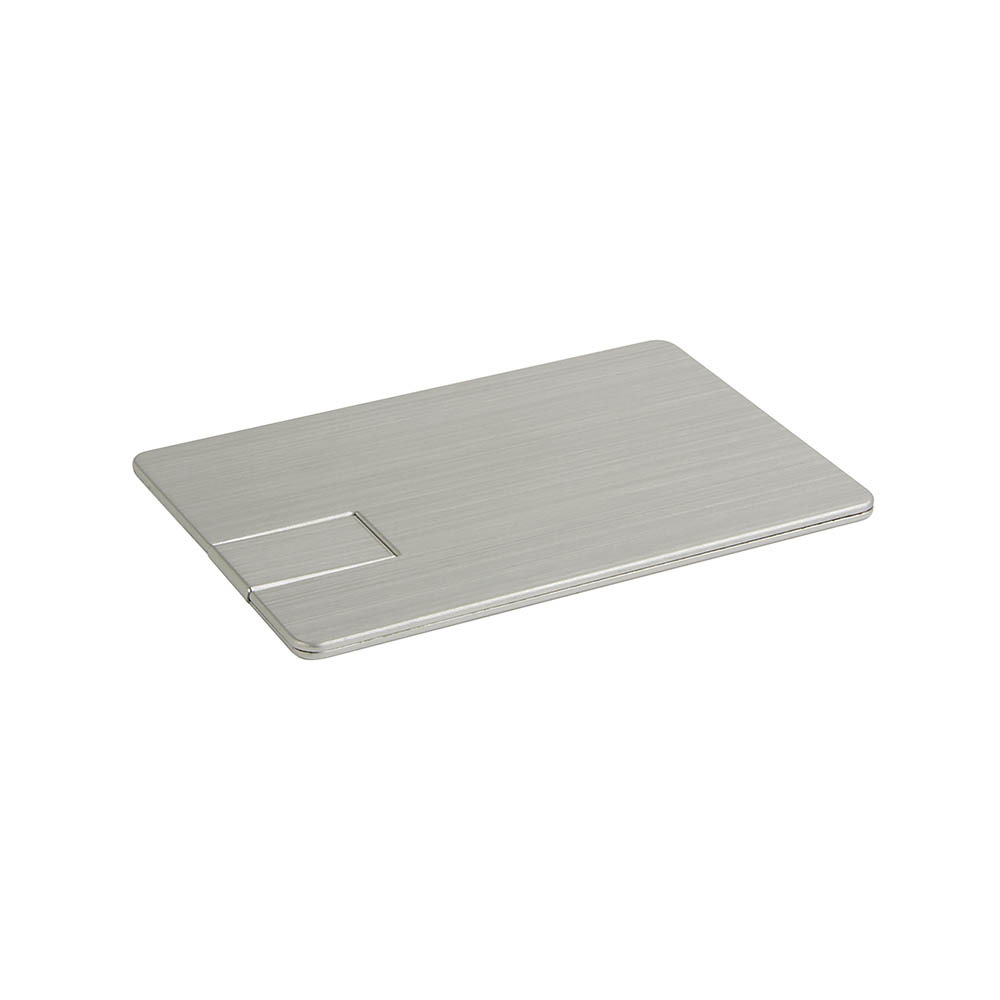 8GB metal card shape pen drive. Silver