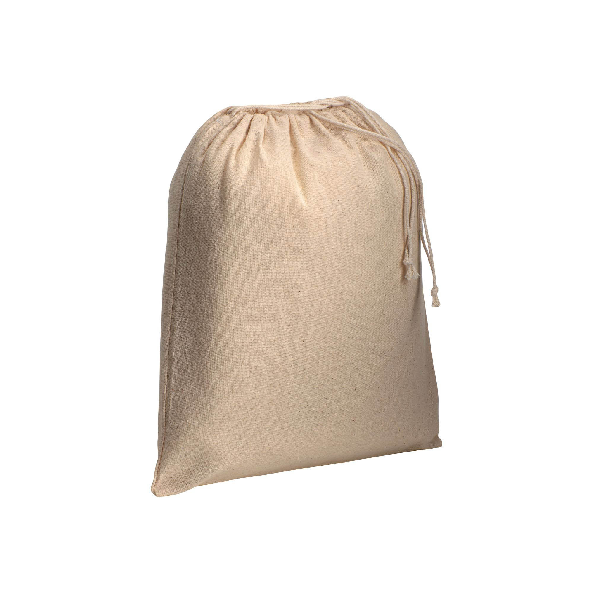 120 g/m2 cotton drawstring bag, 25 x 30 cm Natural