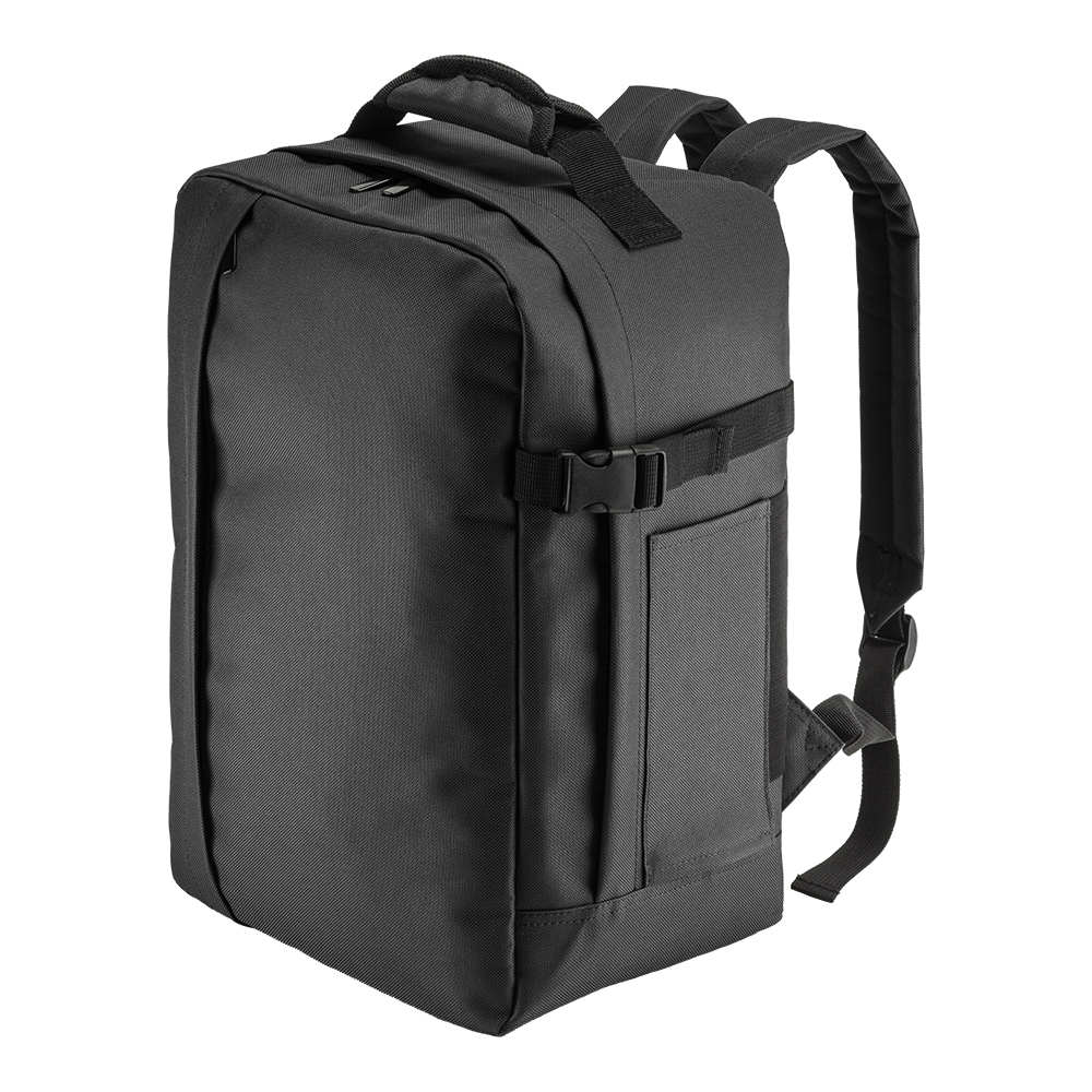 Cabin size travel backpack with laptop holder (15) in 600D polyester Black